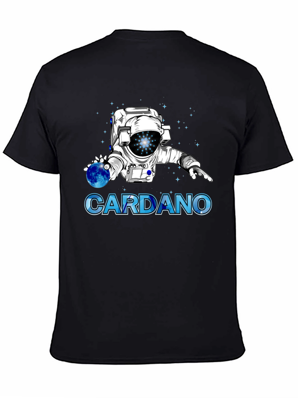 Cardano Crypto Astronaut Graphic T-Shirt