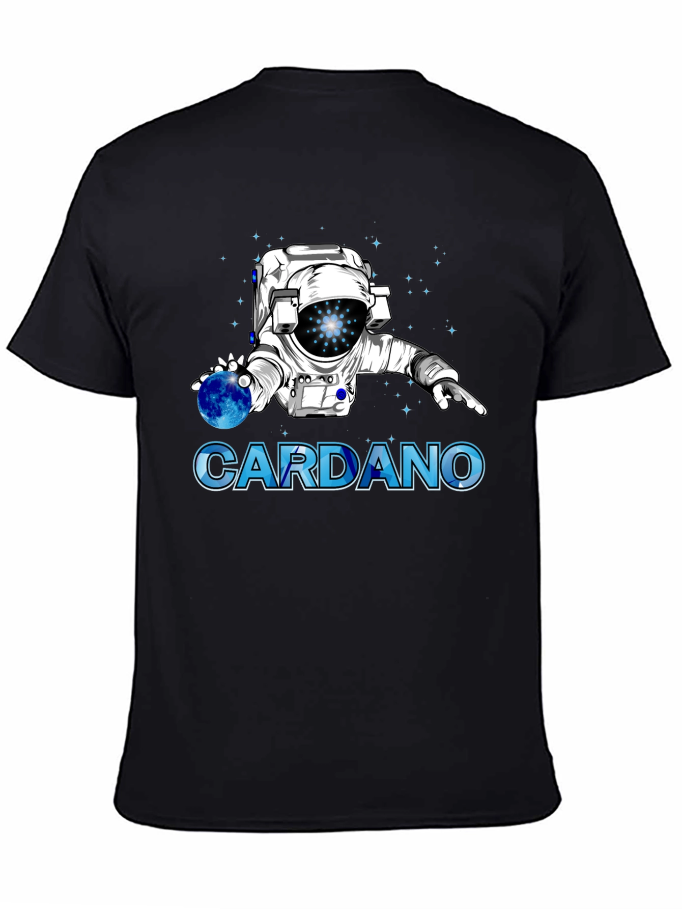 Cardano Crypto Astronaut Graphic T-Shirt