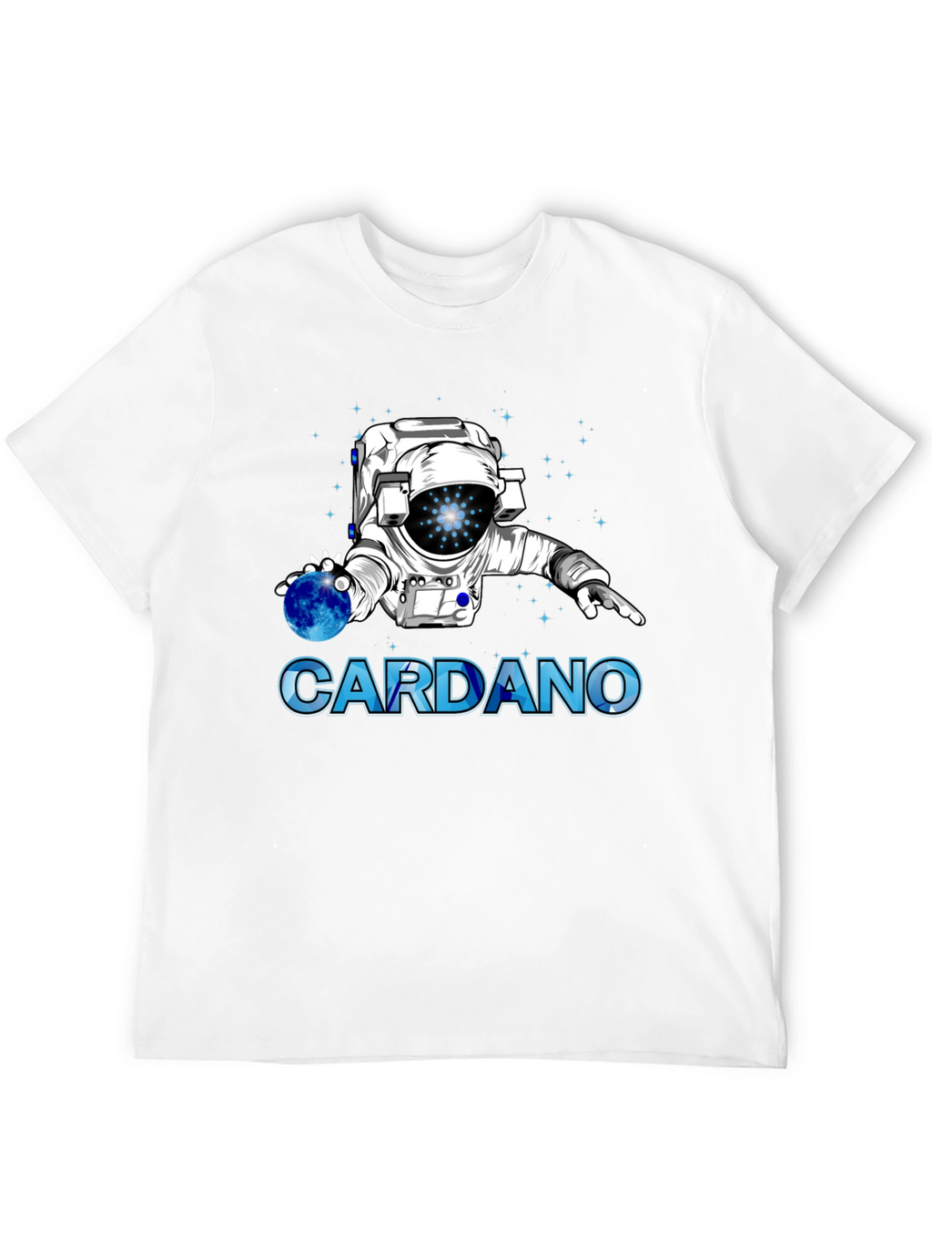 Cardano Crypto Astronaut Graphic T-Shirt