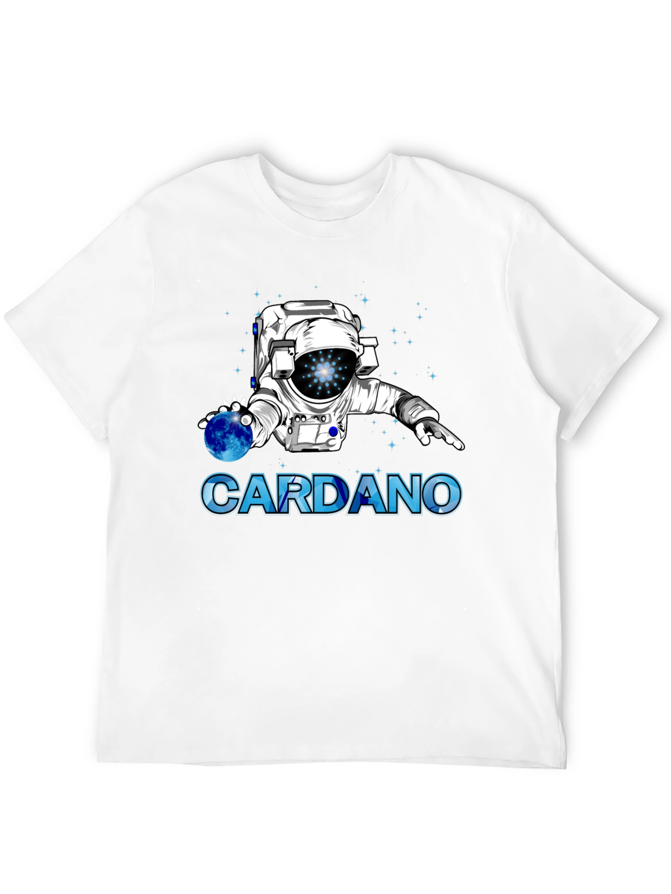 Cardano Crypto Astronaut Graphic T-Shirt