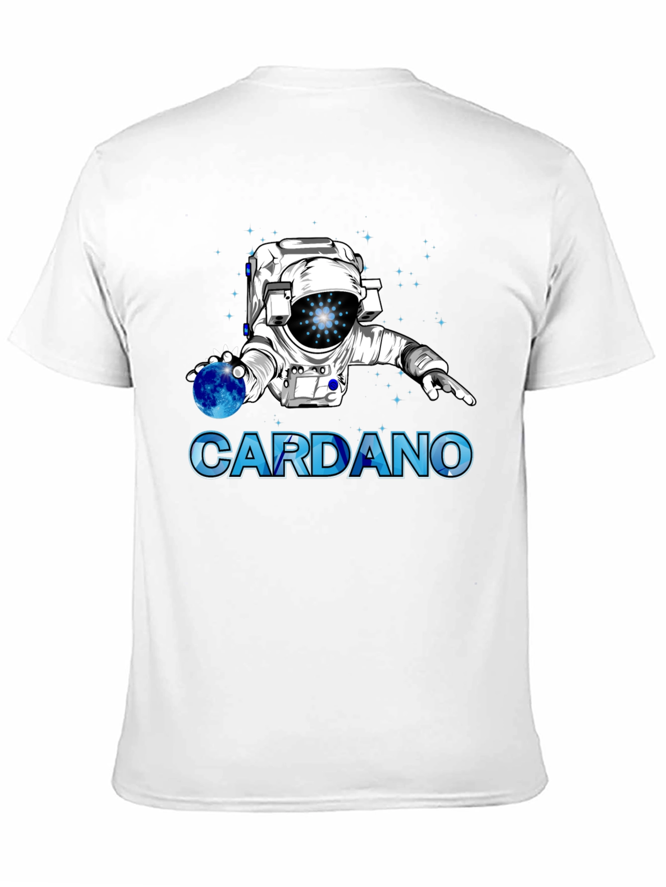 Cardano Crypto Astronaut Graphic T-Shirt