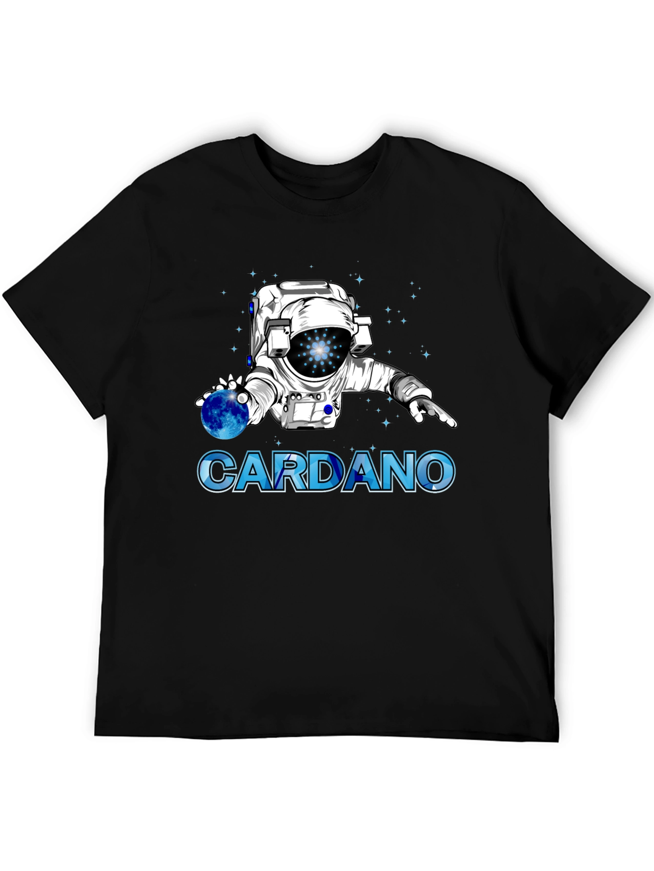 Cardano Crypto Astronaut Graphic T-Shirt
