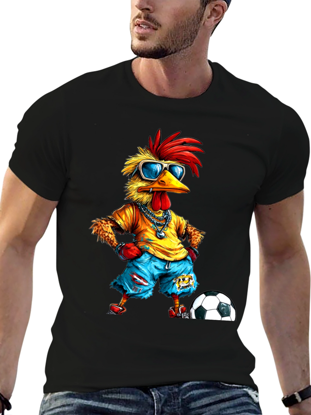 Cool Chicken Soccer T-Shirt