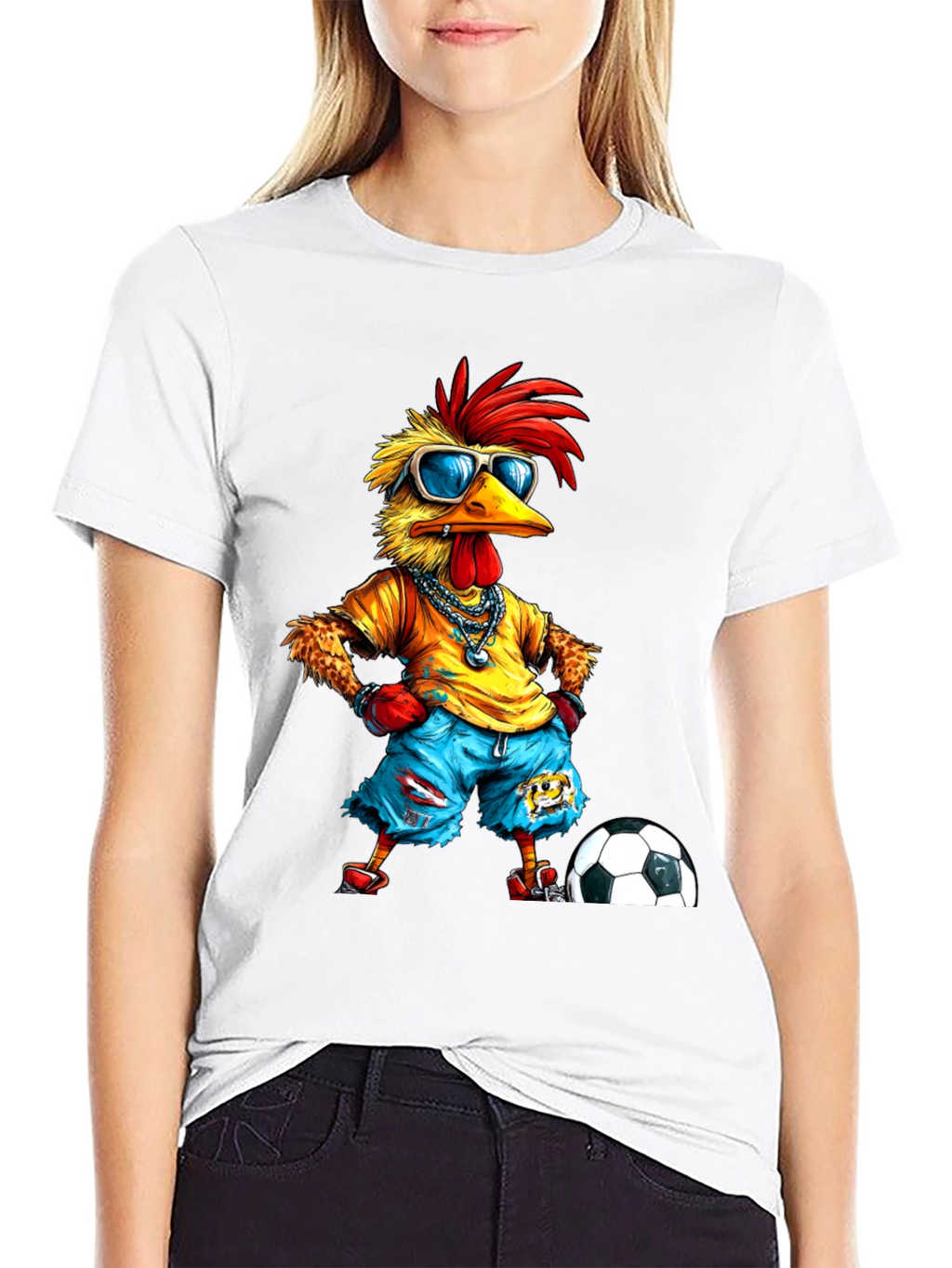 Cool Chicken Soccer T-Shirt