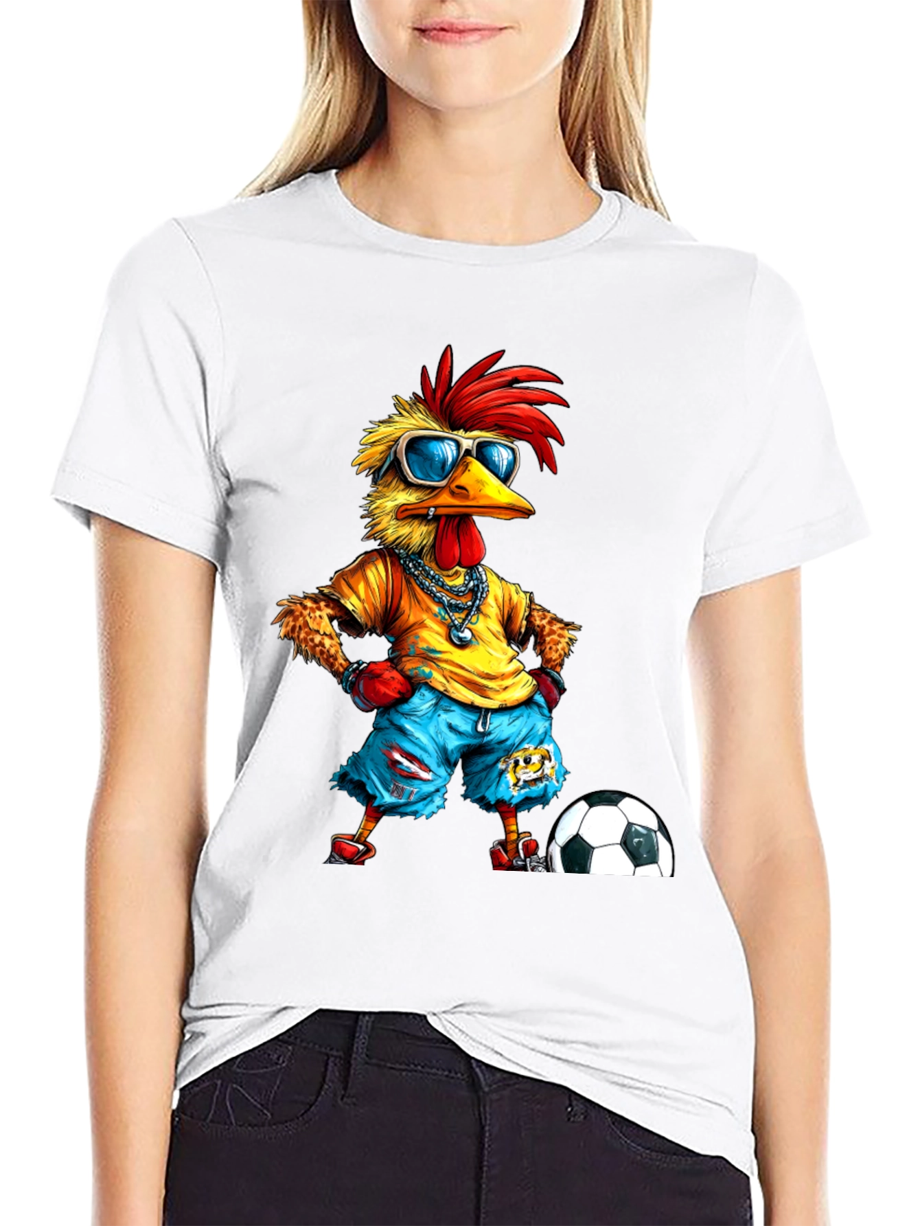 Cool Chicken Soccer T-Shirt
