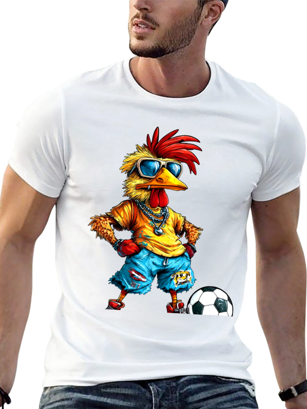 Cool Chicken Soccer T-Shirt