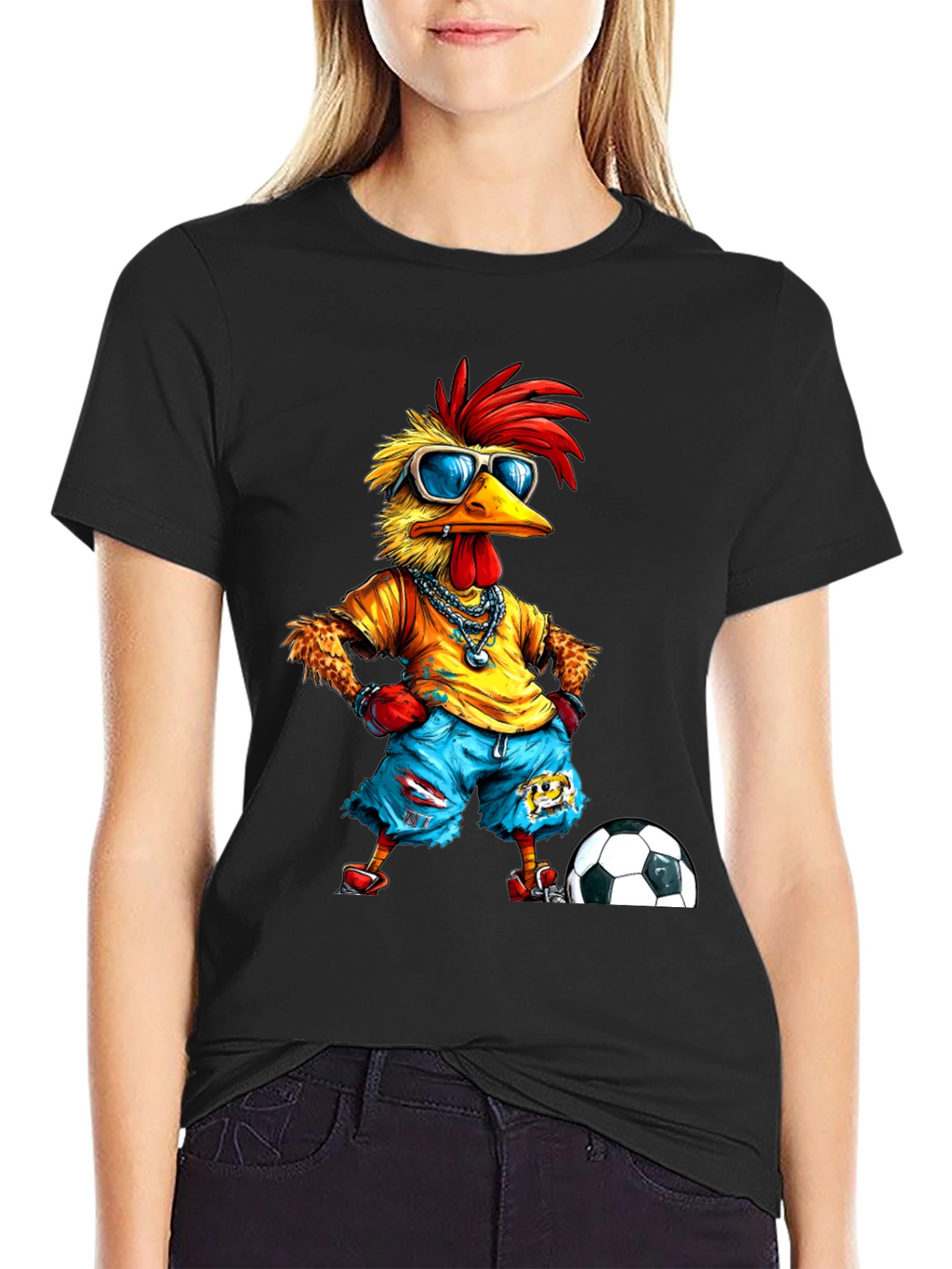 Cool Chicken Soccer T-Shirt