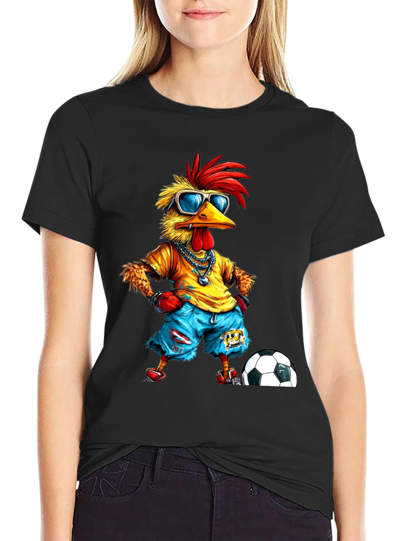 Cool Chicken Soccer T-Shirt