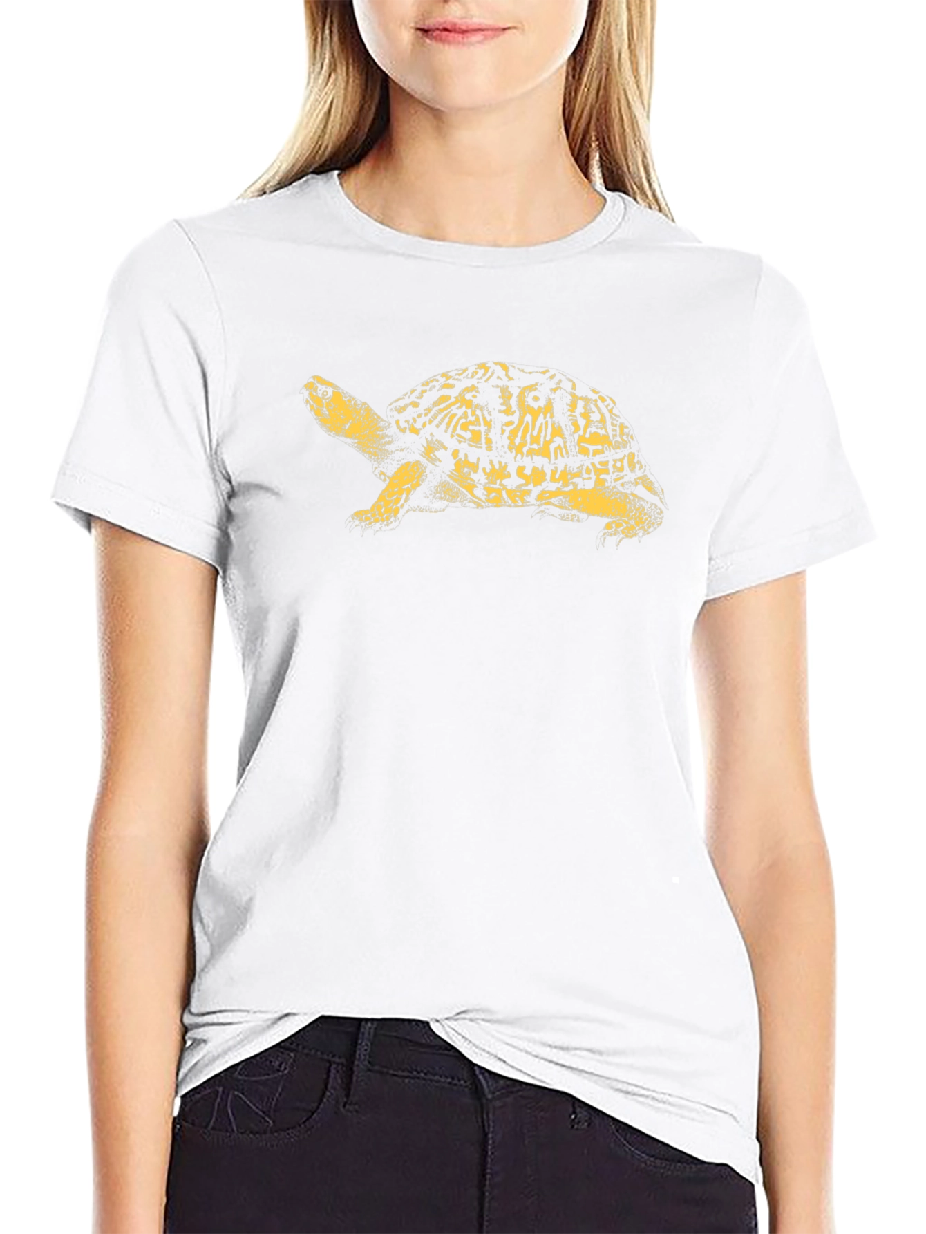 Turtle Graphic Tee - Black Cotton T-Shirt
