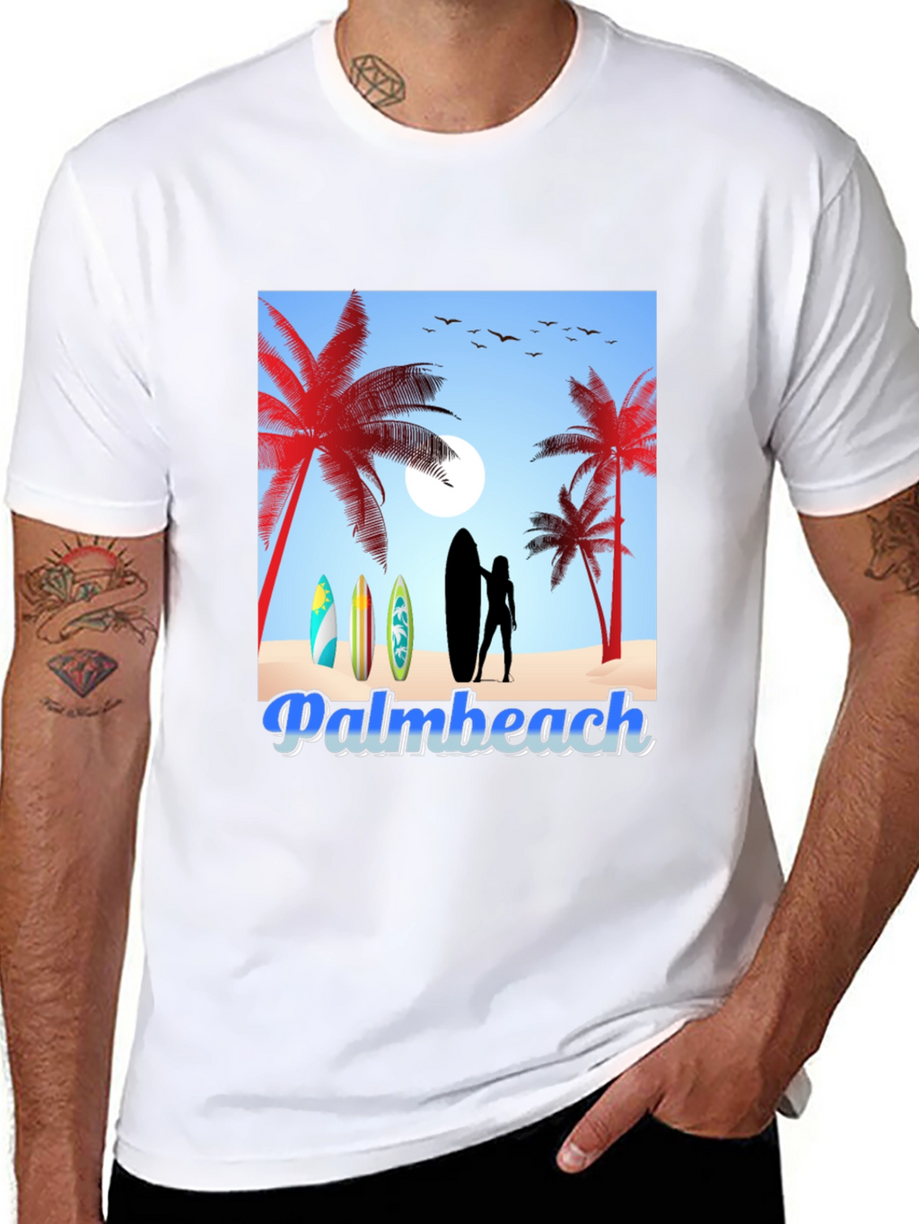 Palm Beach Surfboard T-Shirt