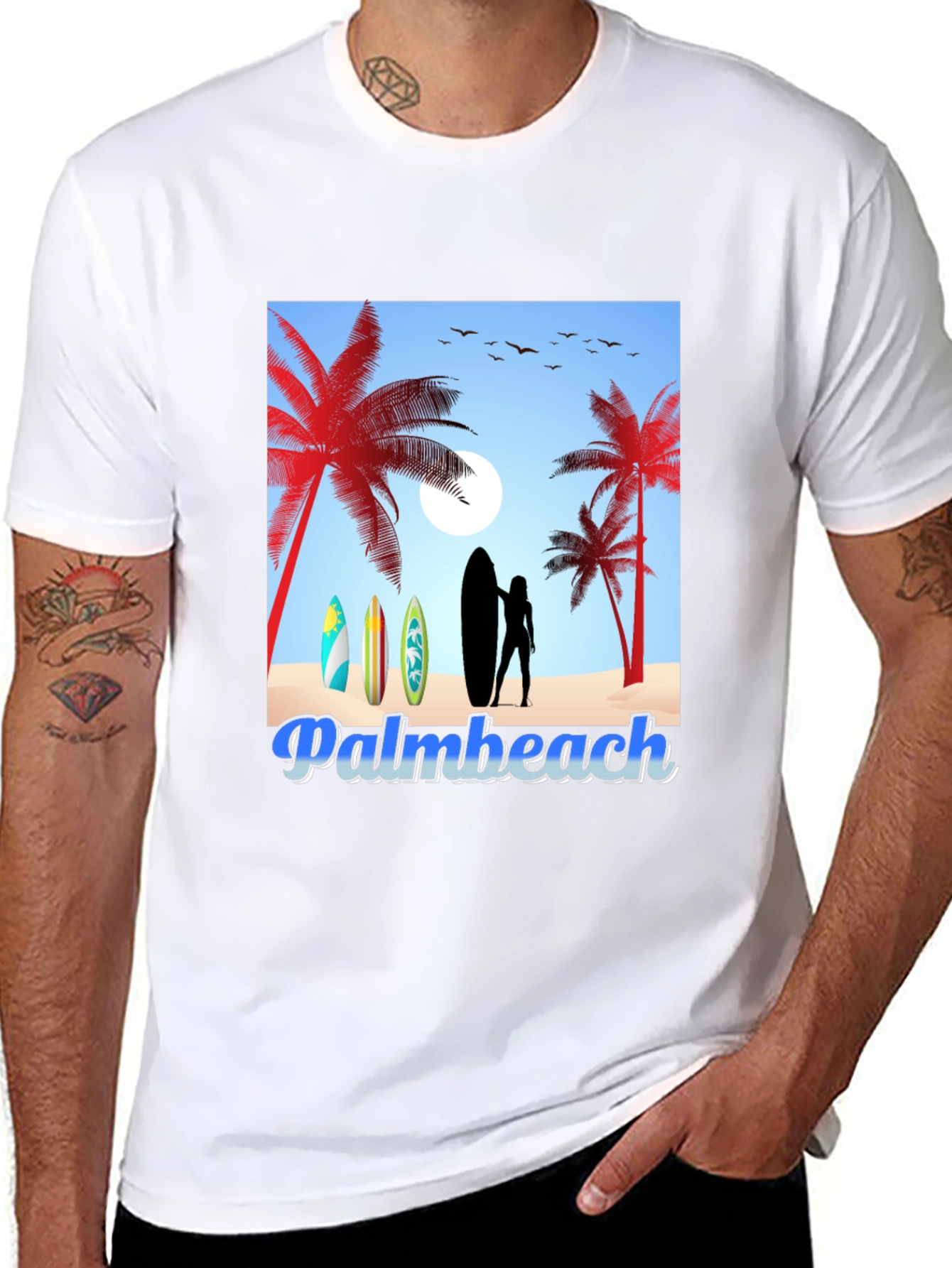 Palm Beach Surfboard T-Shirt