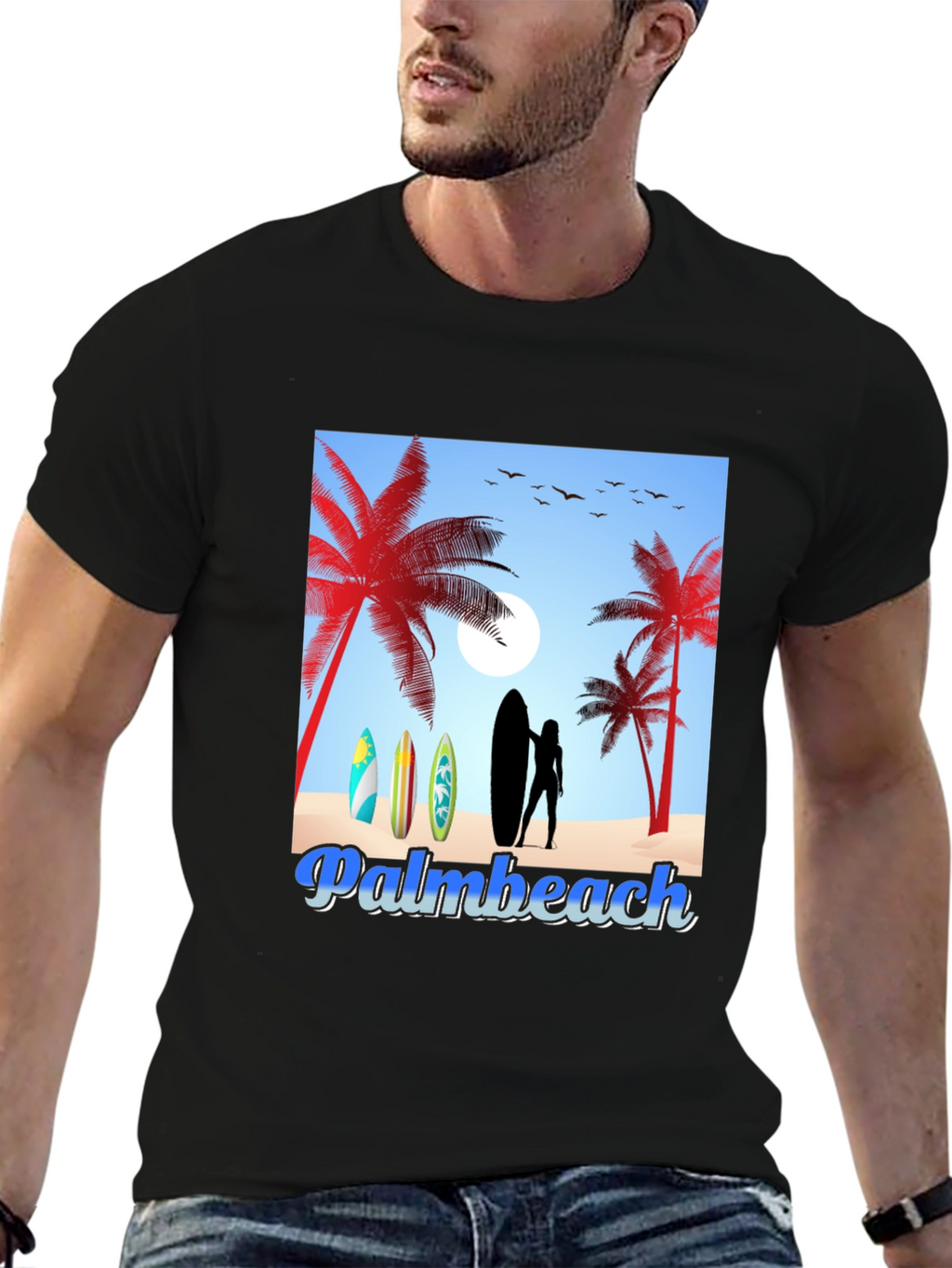 Palm Beach Surfboard T-Shirt