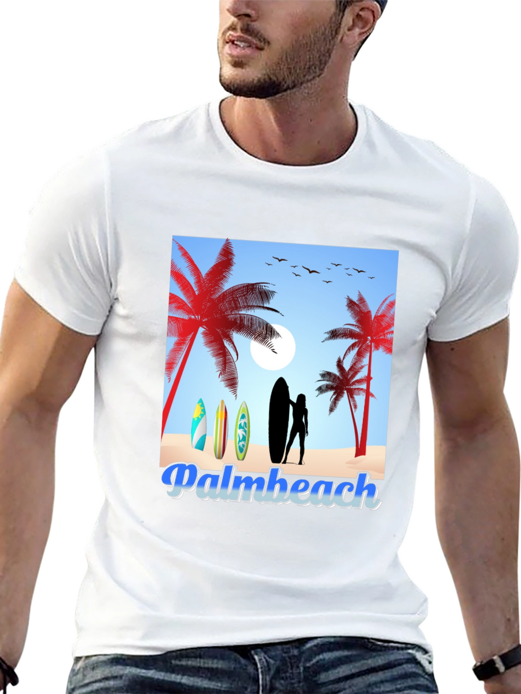 Palm Beach Surfboard T-Shirt