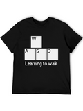 Funny Gaming T-Shirt: WASD - Learning to Walk