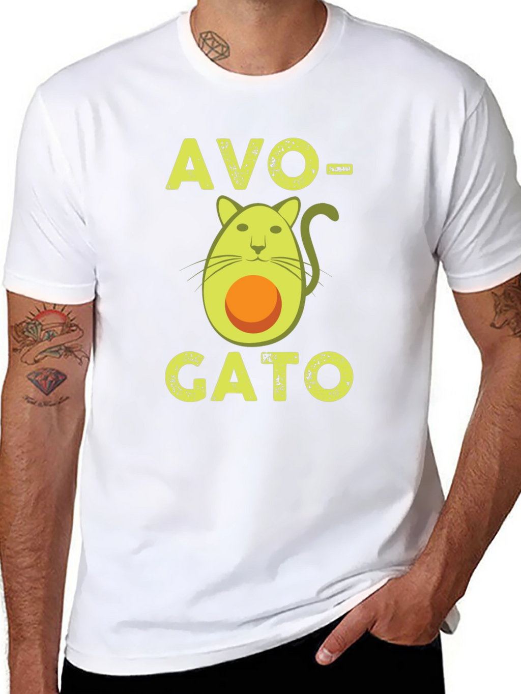 Avo-Gato T-Shirt - Avocado Cat Funny Graphic Tee
