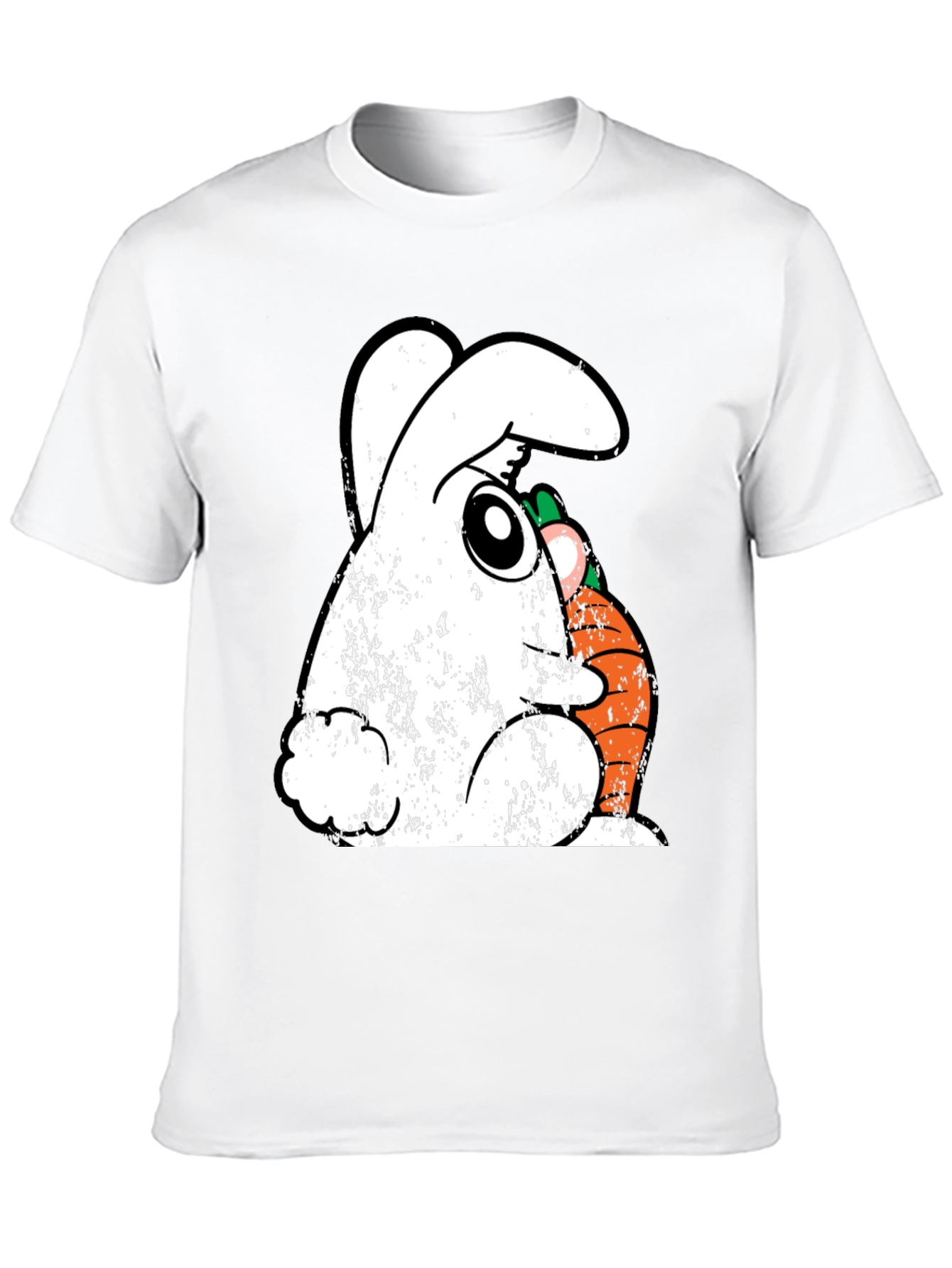 Funny Easter Bunny Carrot Graphic Tee - Black