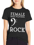 Female Bass Players Rock T-Shirt