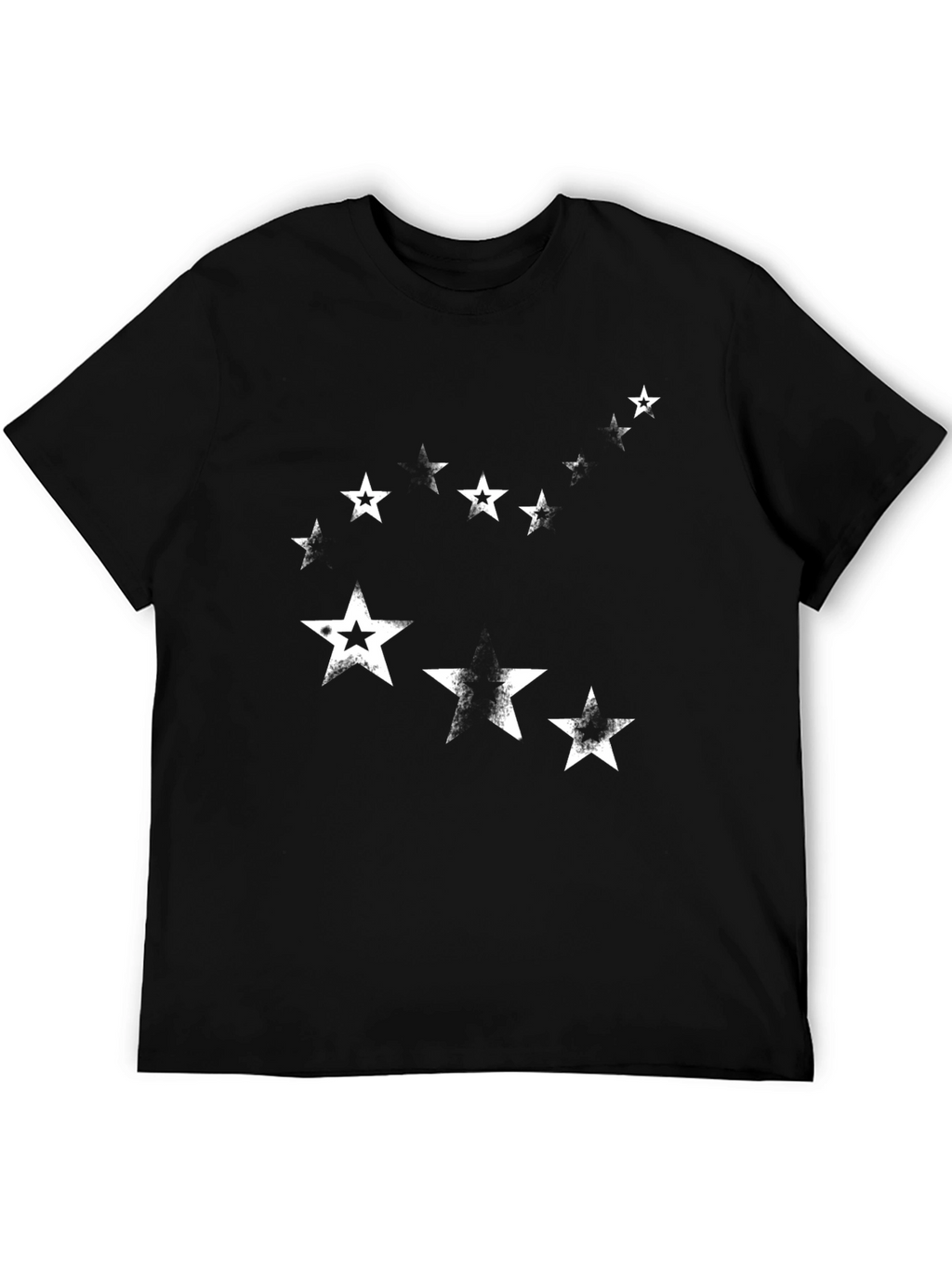 Distressed Star Graphic Tee - Black