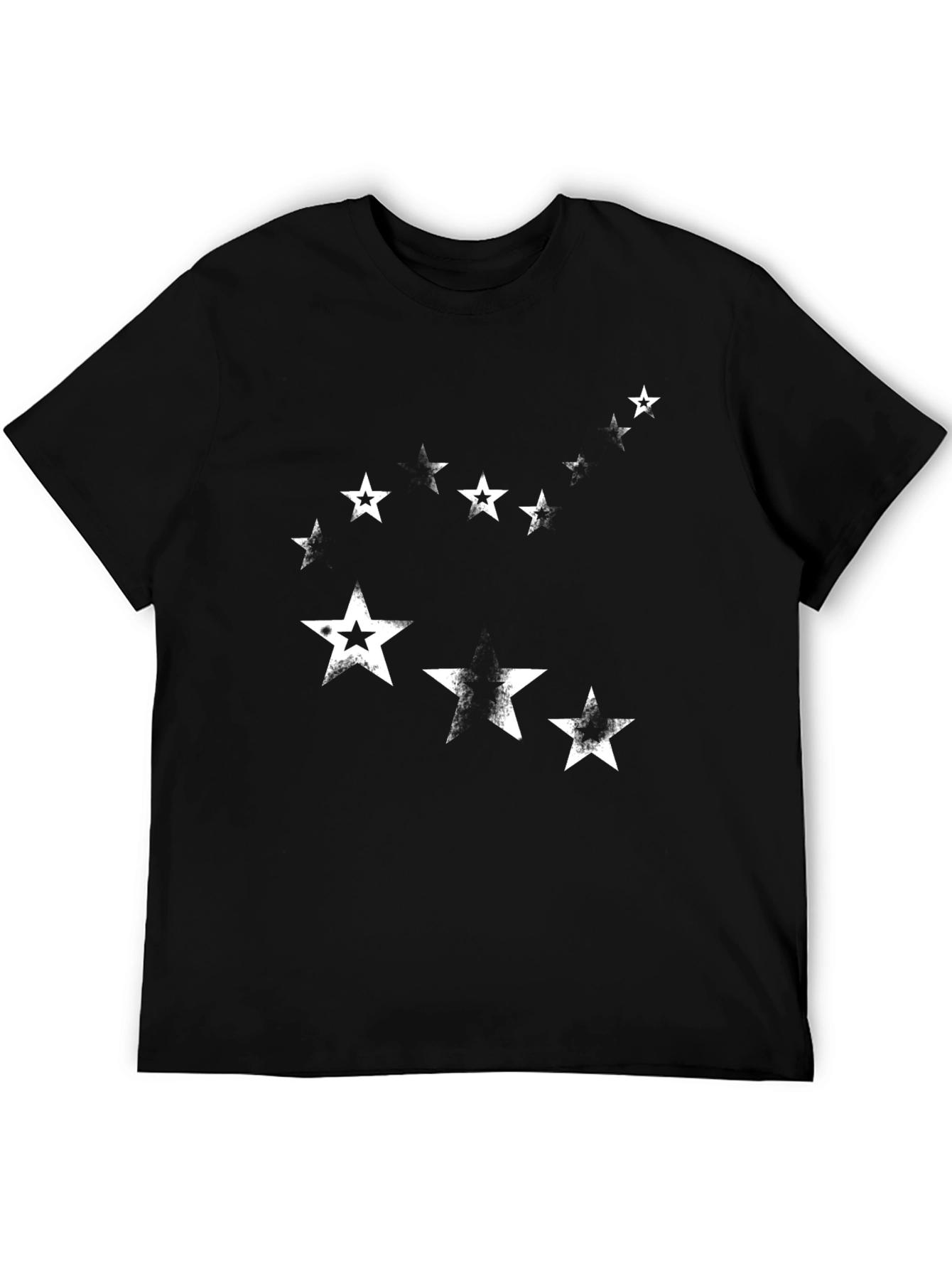 Distressed Star Graphic Tee - Black