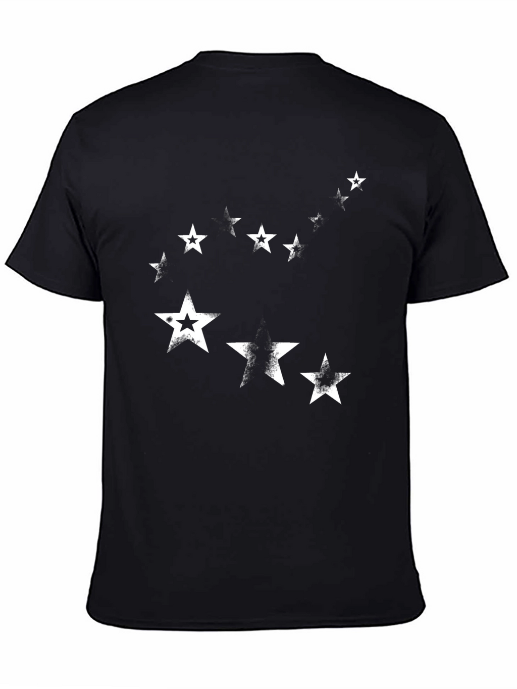 Distressed Star Graphic Tee - Black