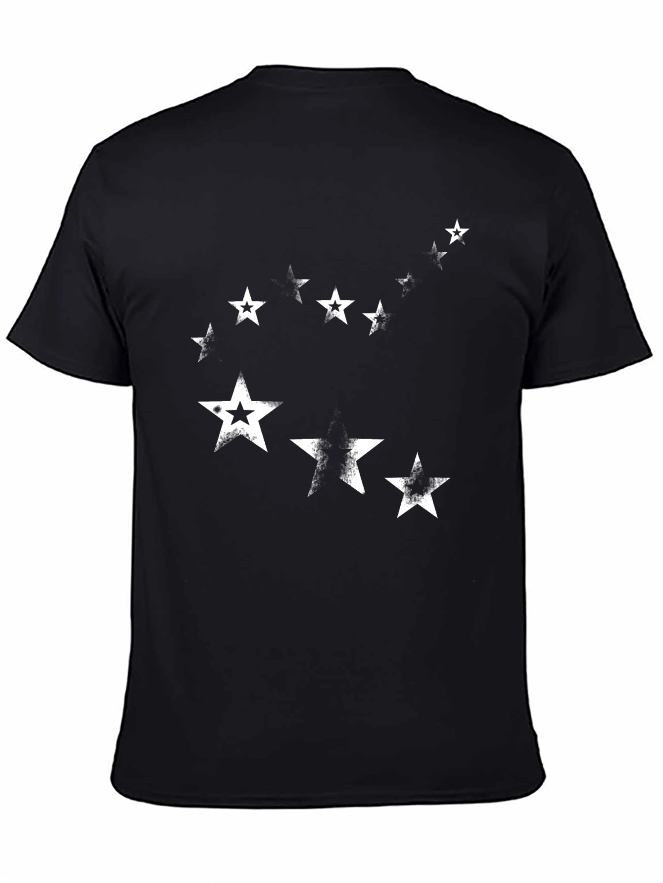 Distressed Star Graphic Tee - Black