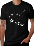 Distressed Star Graphic Tee - Black