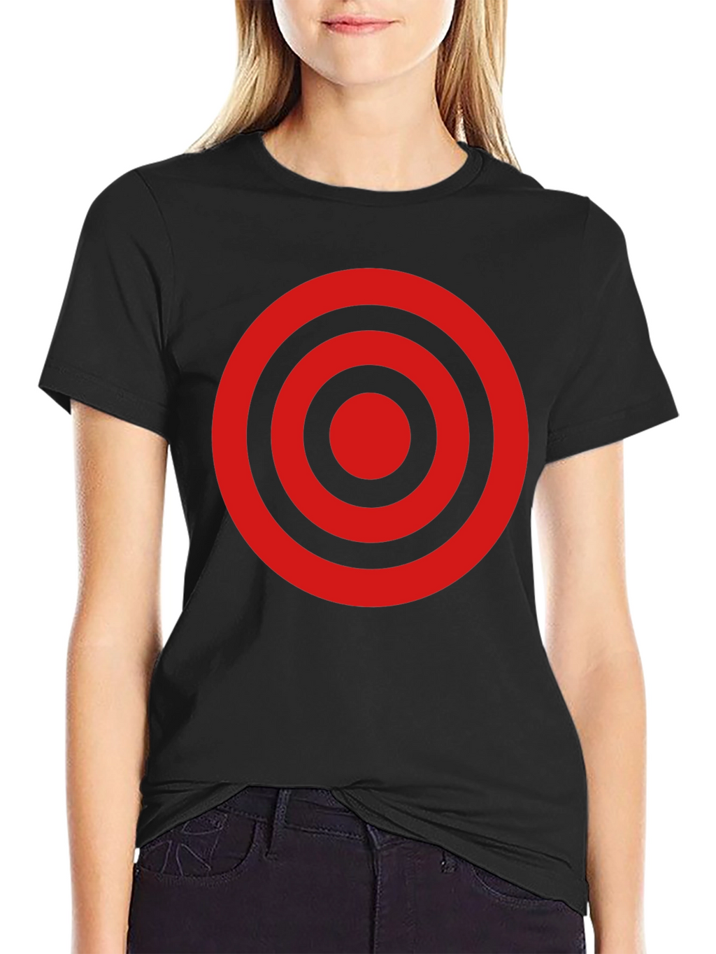 Target Circle Graphic Tee - Black Cotton T-Shirt
