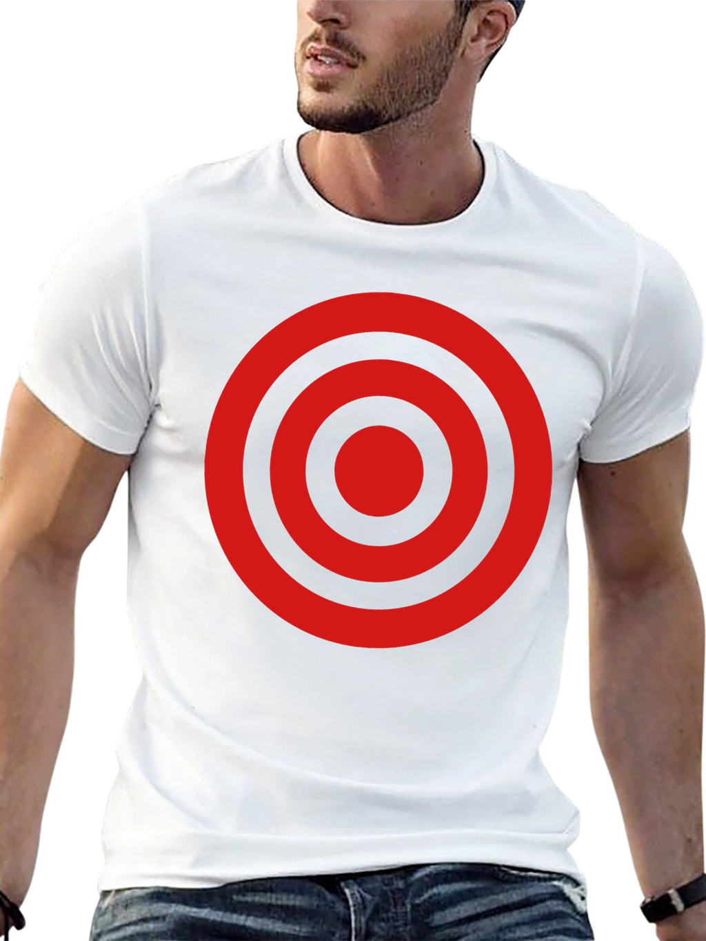 Target Circle Graphic Tee - Black Cotton T-Shirt