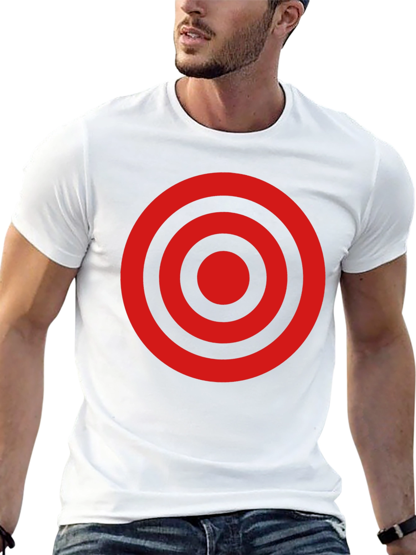 Target Circle Graphic Tee - Black Cotton T-Shirt