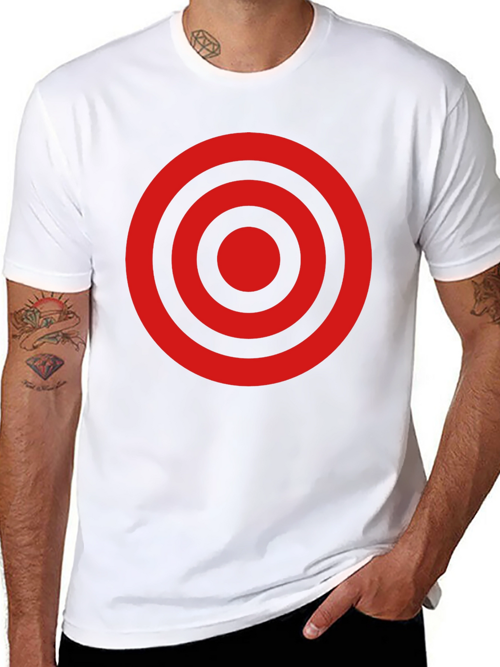Target Circle Graphic Tee - Black Cotton T-Shirt