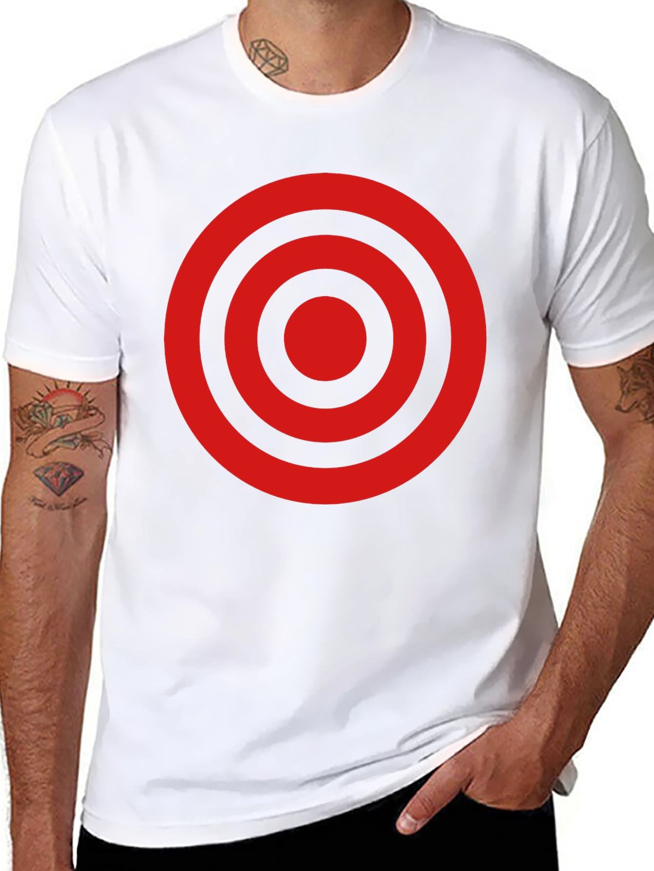 Target Circle Graphic Tee - Black Cotton T-Shirt
