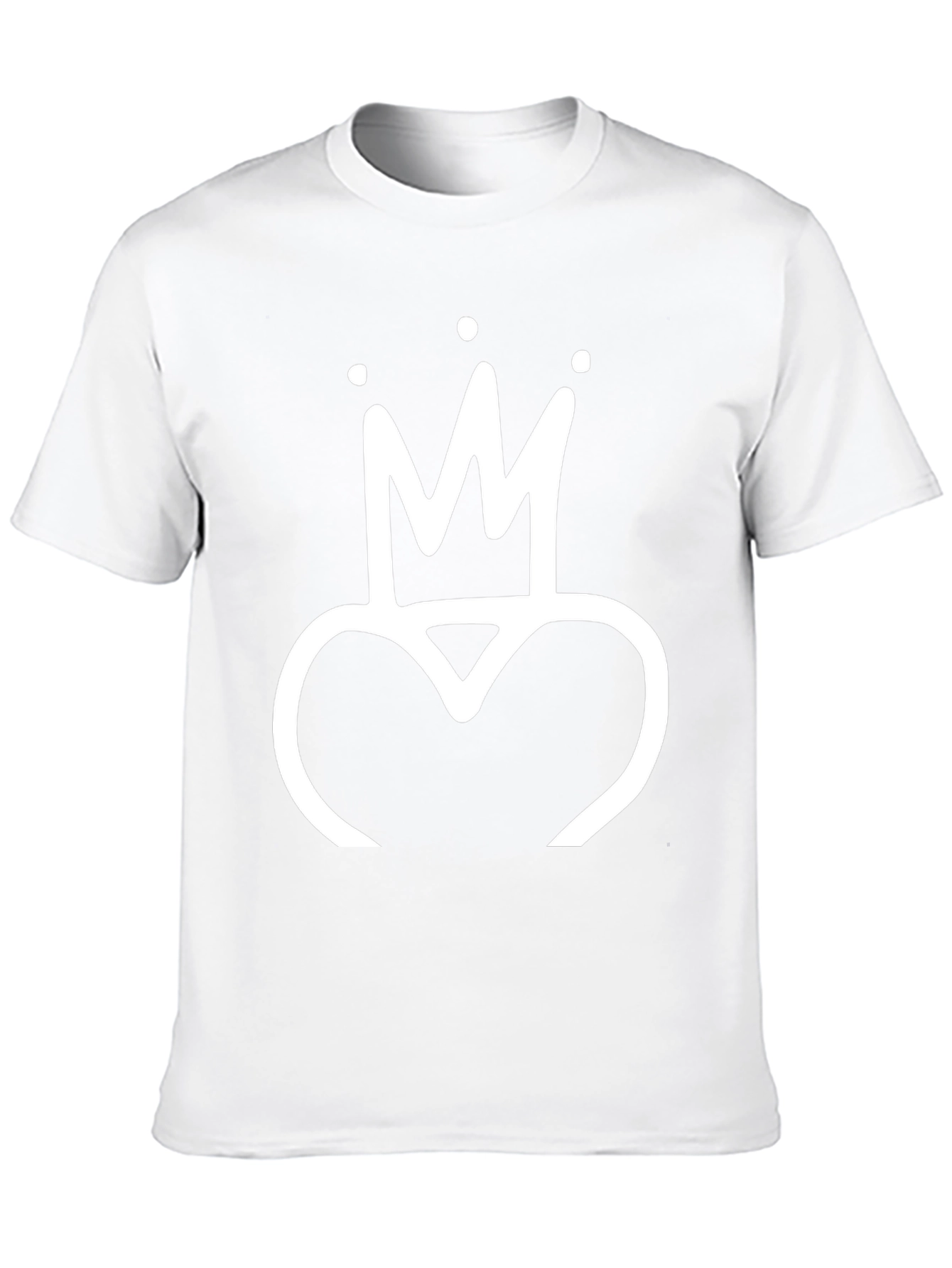 Crown Heart Graphic Tee - Trendy Black T-Shirt