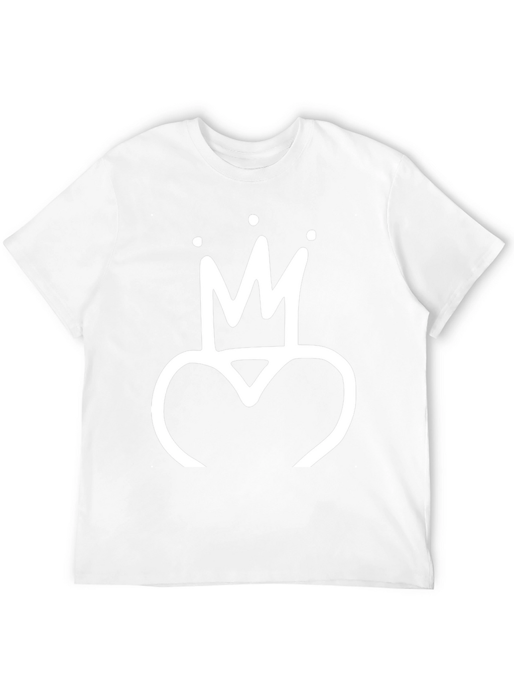Crown Heart Graphic Tee - Trendy Black T-Shirt