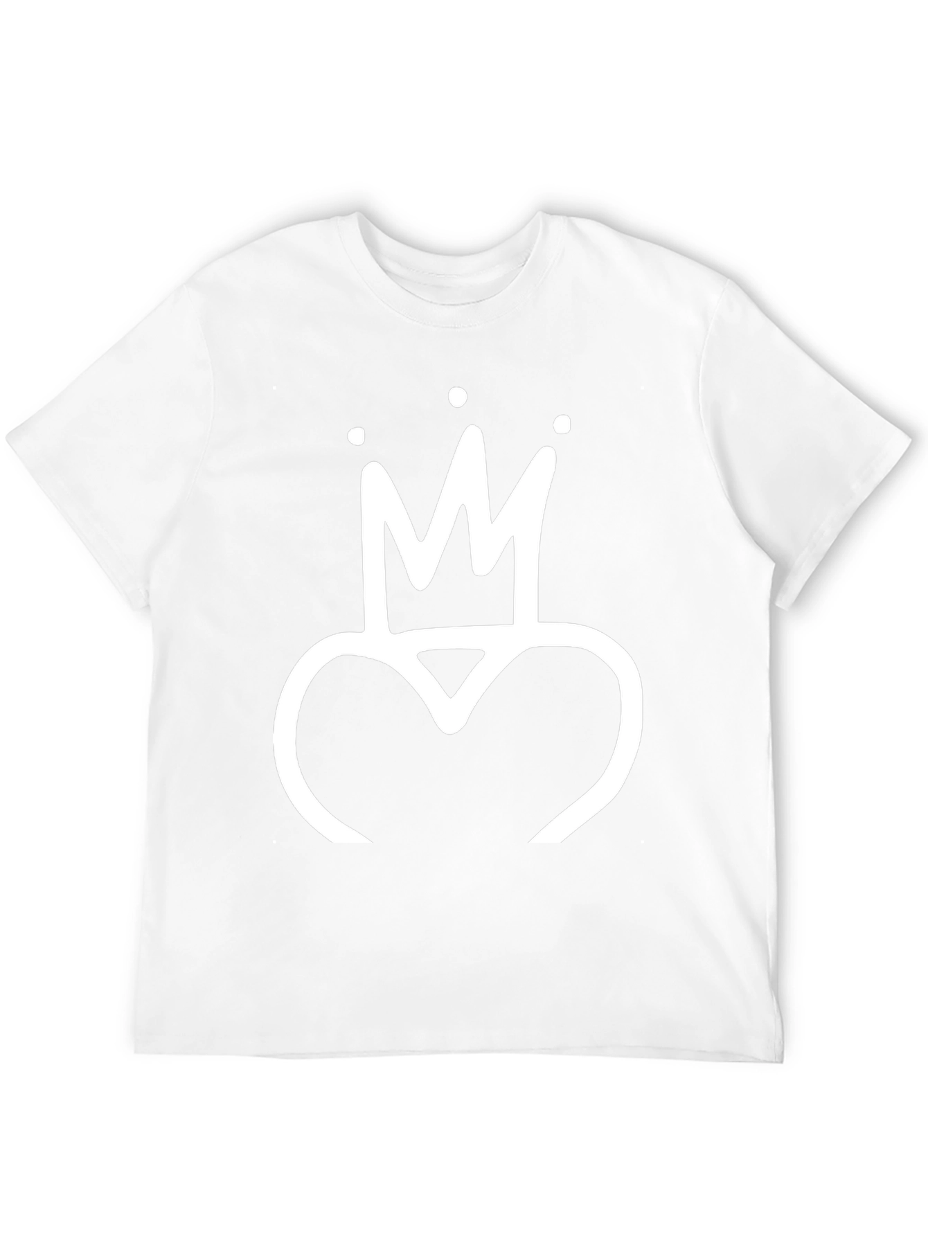 Crown Heart Graphic Tee - Trendy Black T-Shirt