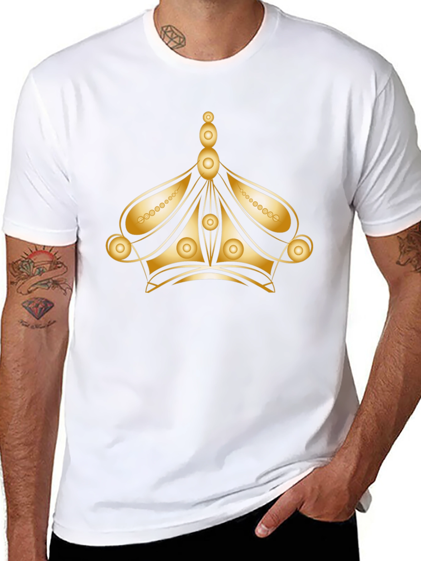 Gold Crown Graphic Black Tee