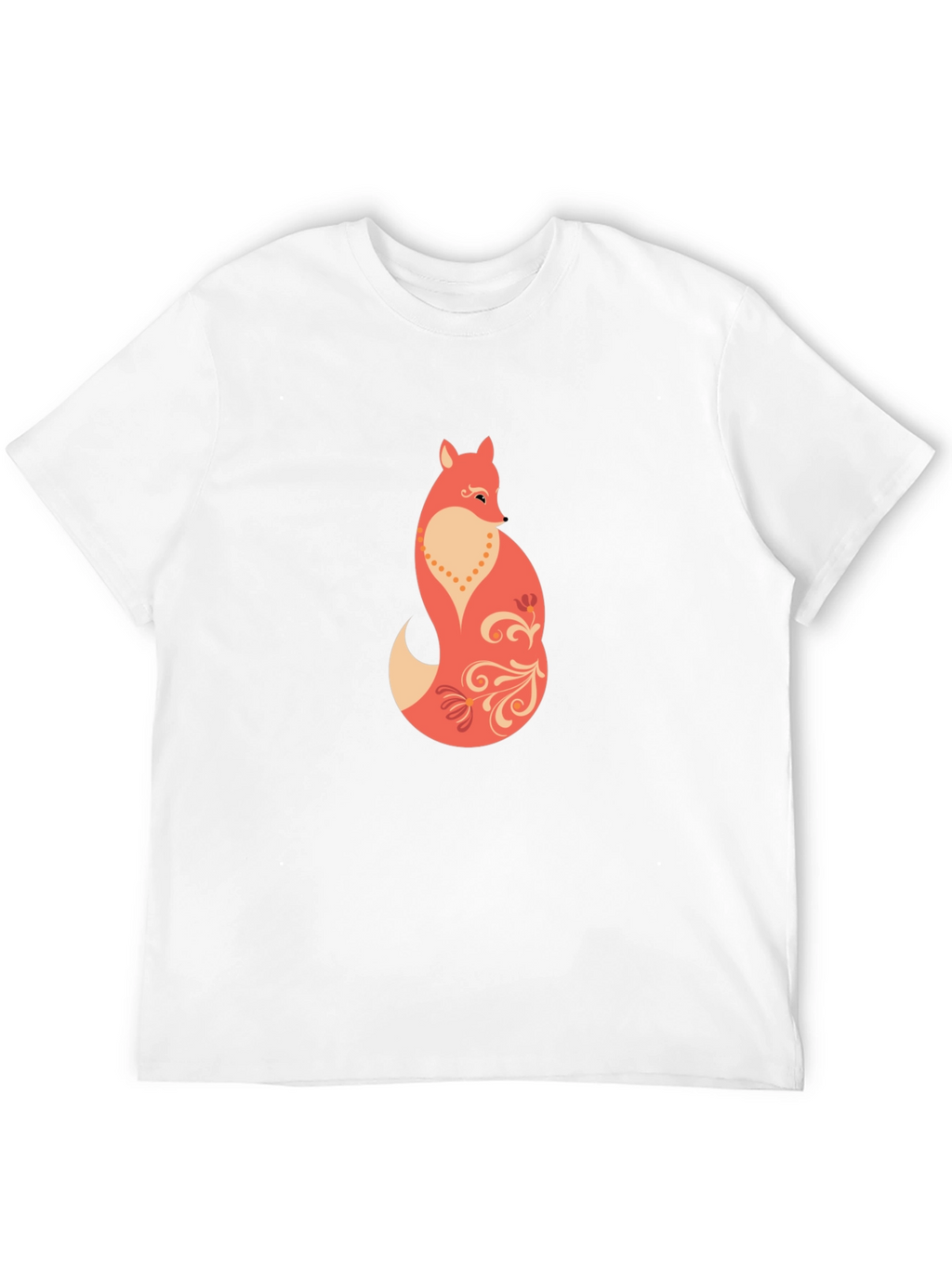 Stylish Fox Graphic Black T-Shirt
