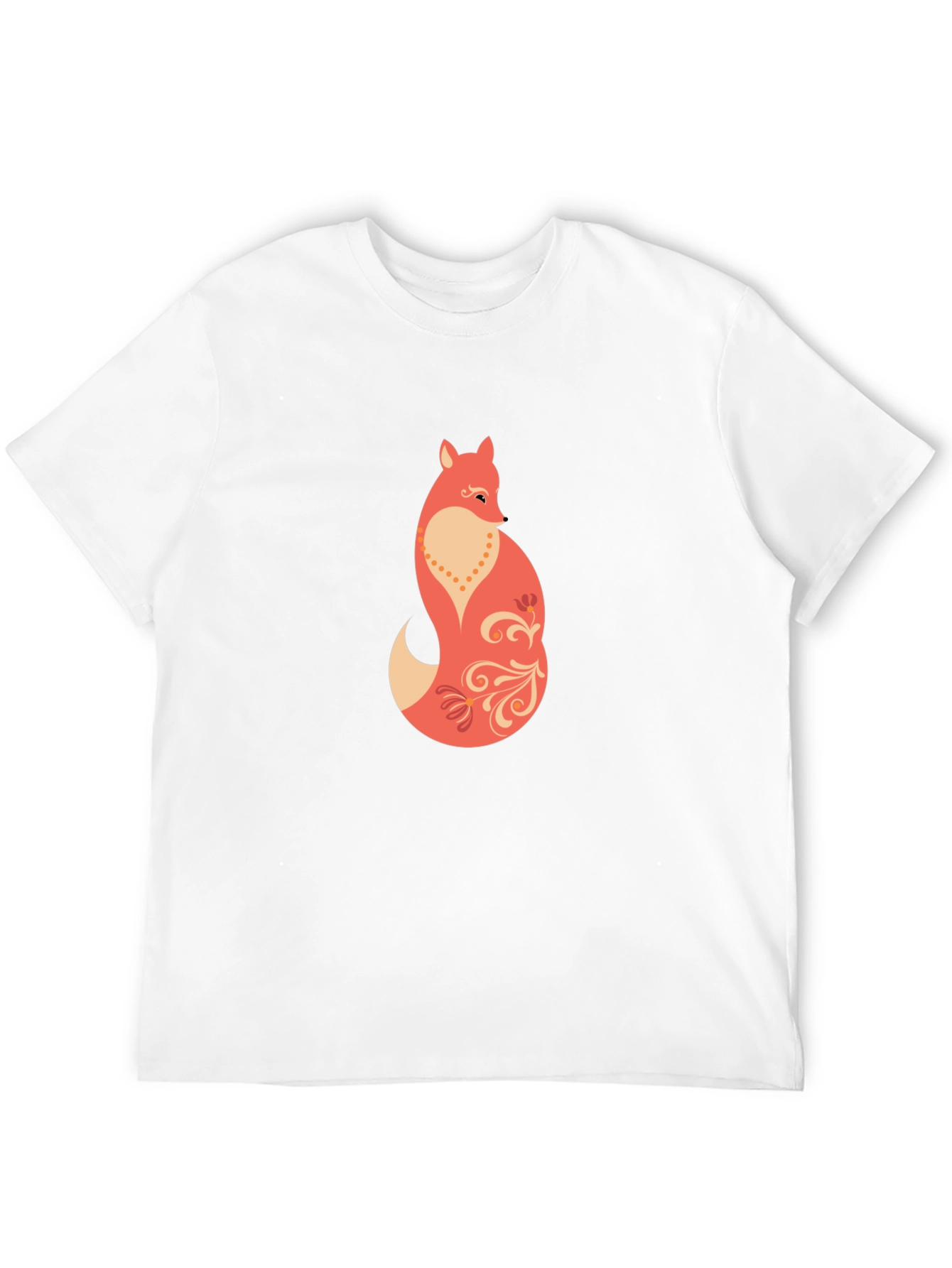 Stylish Fox Graphic Black T-Shirt