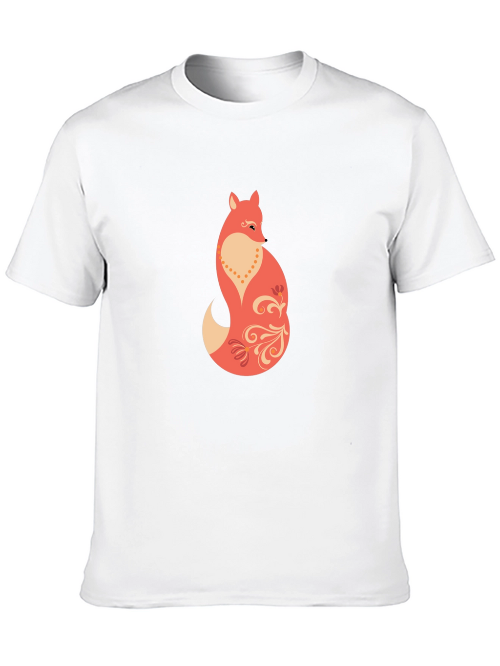 Stylish Fox Graphic Black T-Shirt