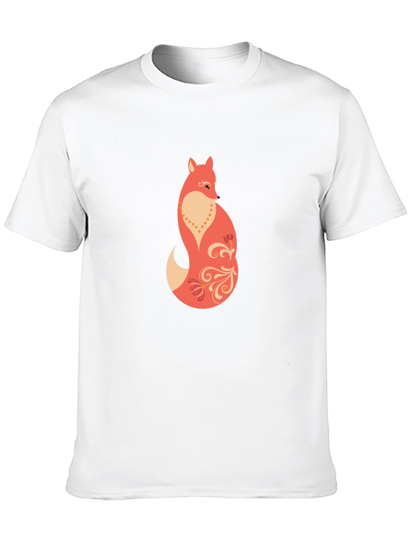 Stylish Fox Graphic Black T-Shirt