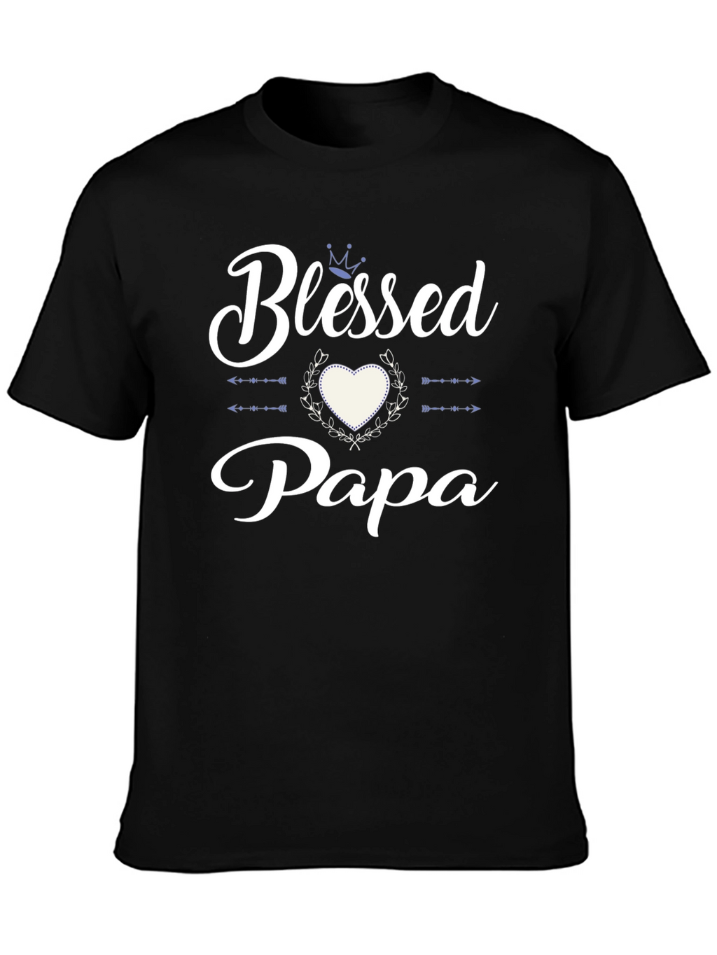 Blessed Papa Graphic Tee - Mens Black T-Shirt