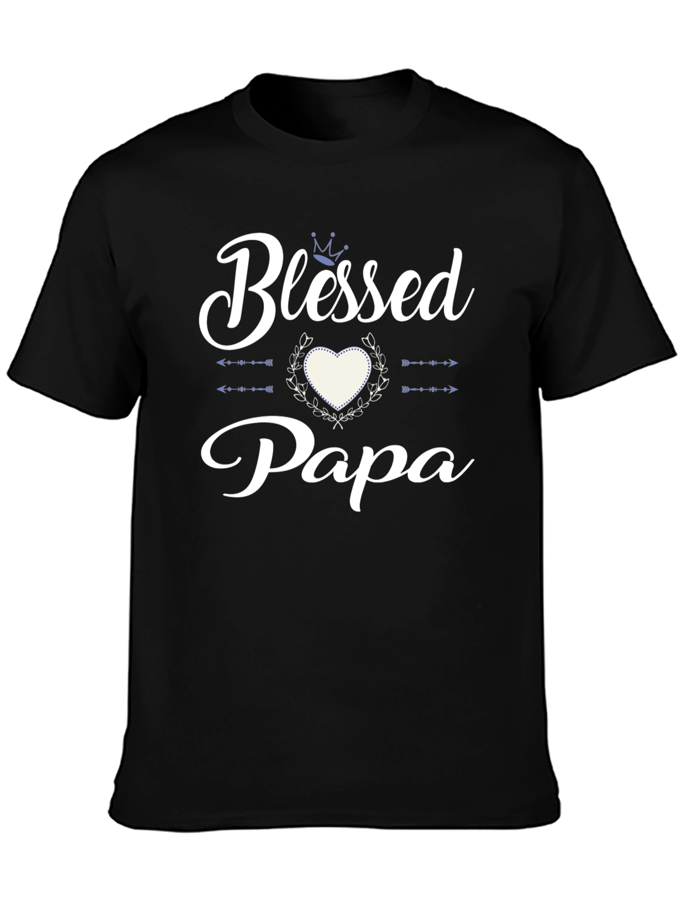 Blessed Papa Graphic Tee - Mens Black T-Shirt