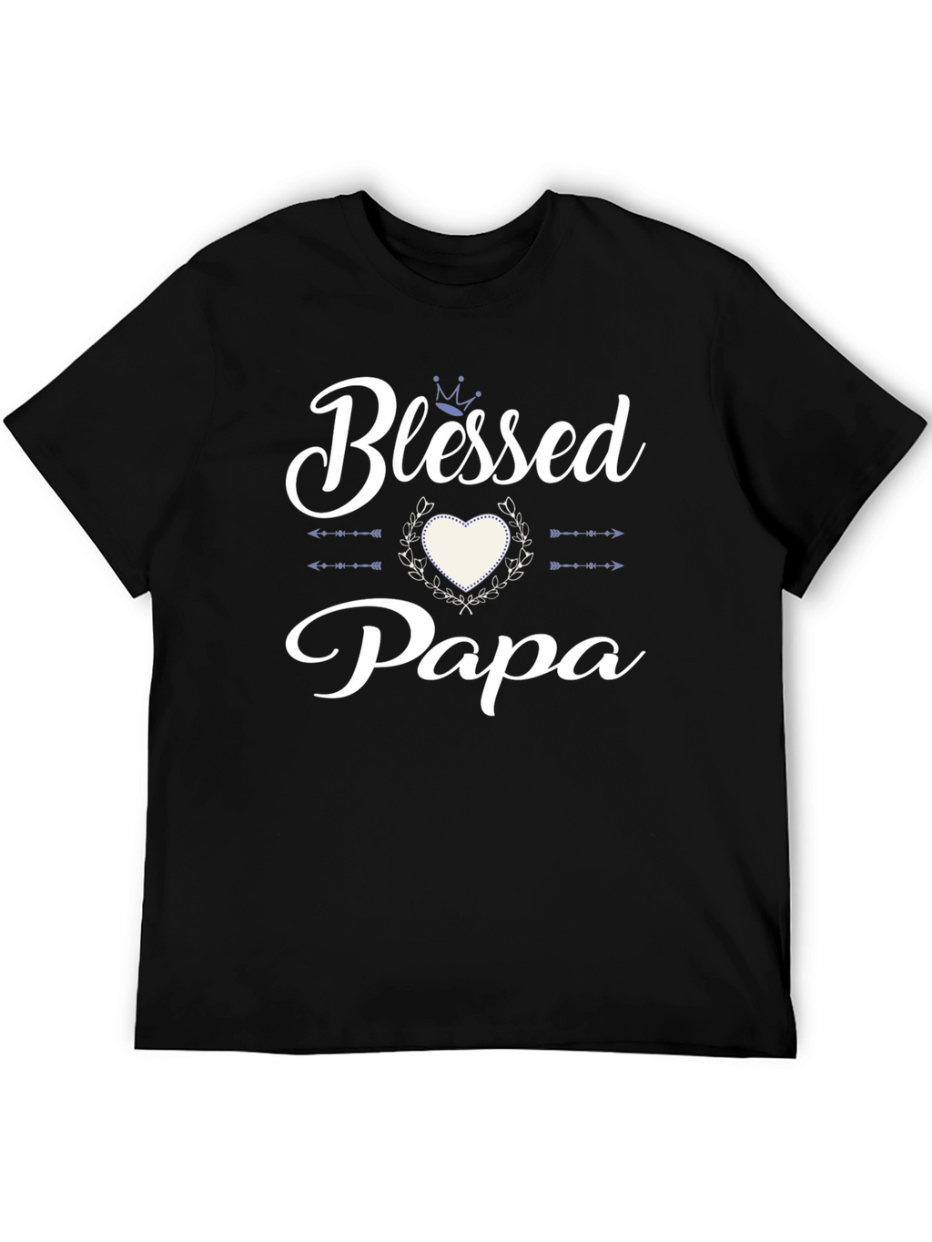 Blessed Papa Graphic Tee - Mens Black T-Shirt