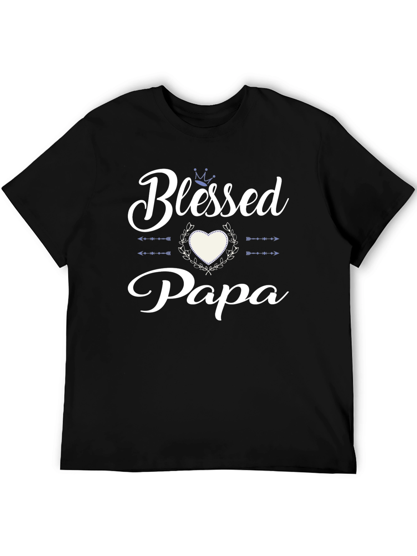 Blessed Papa Graphic Tee - Mens Black T-Shirt