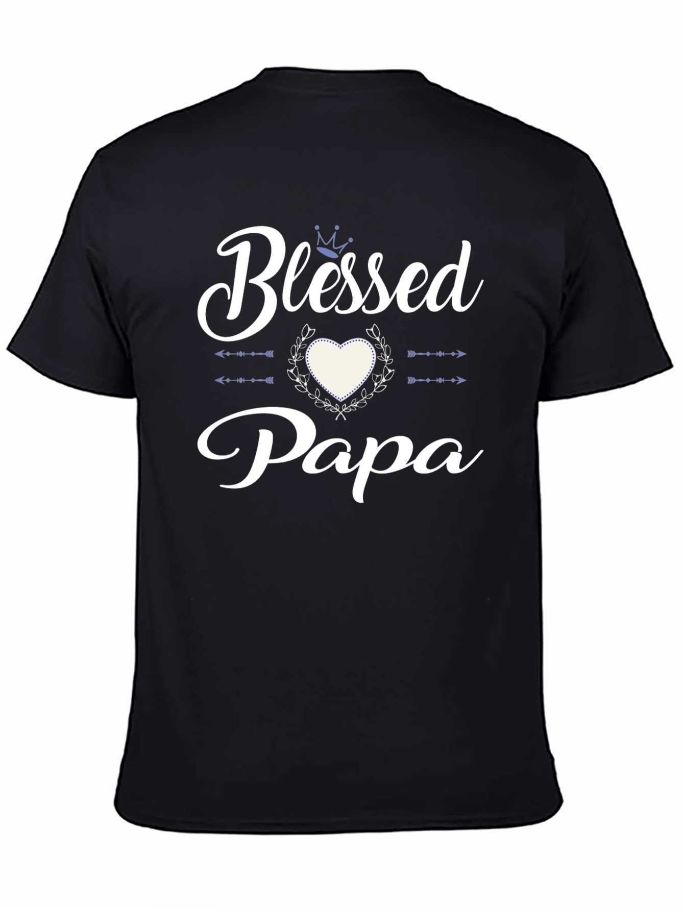 Blessed Papa Graphic Tee - Mens Black T-Shirt