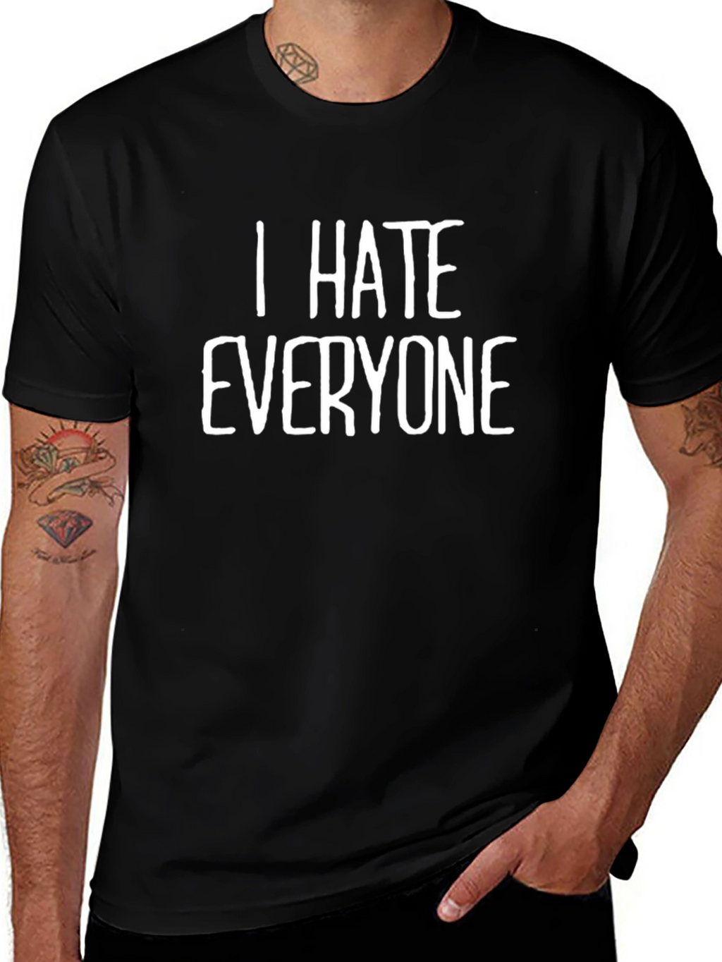 I Hate Everyone Graphic Tee - Black T-Shirt