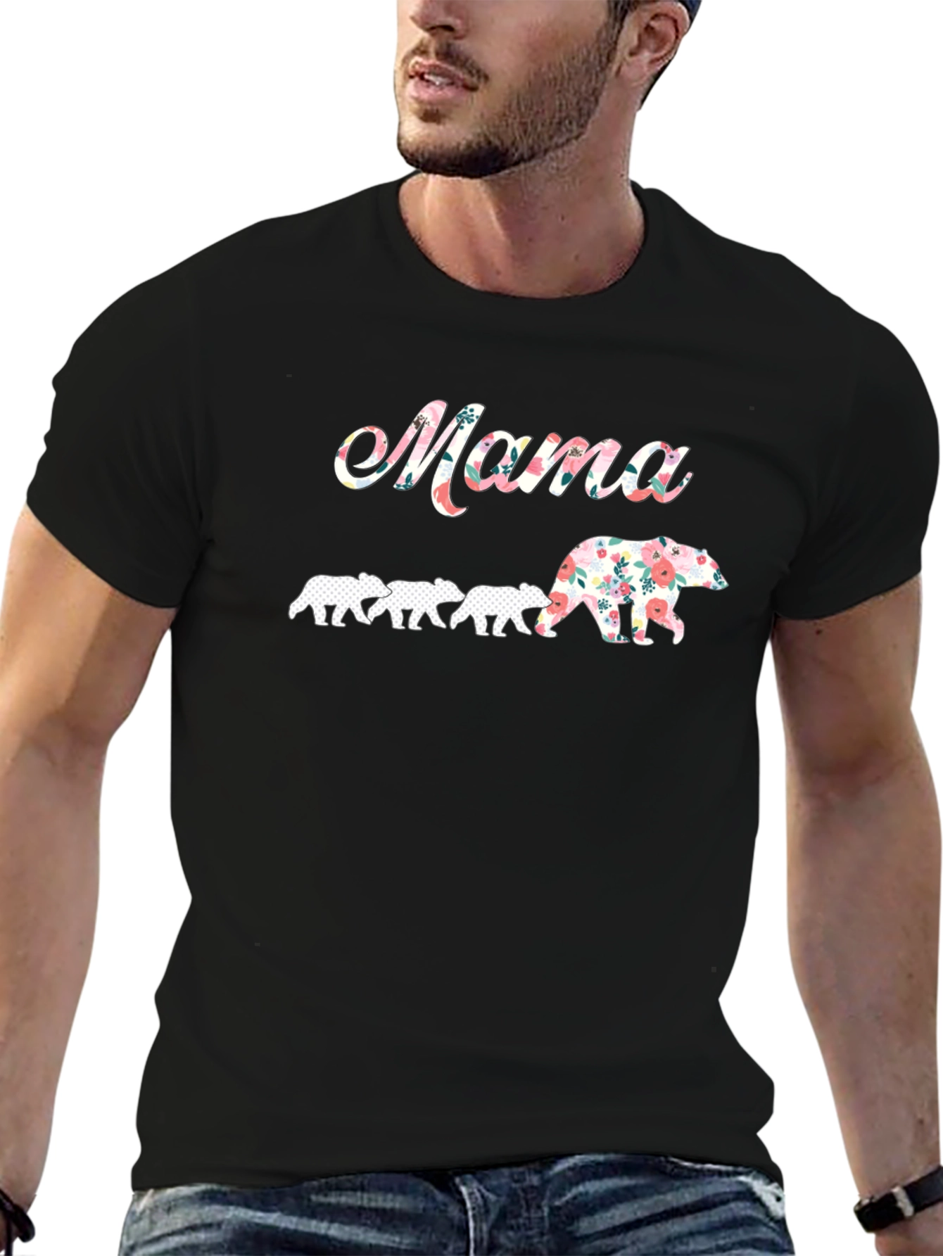 Mama Bear Floral Graphic T-Shirt