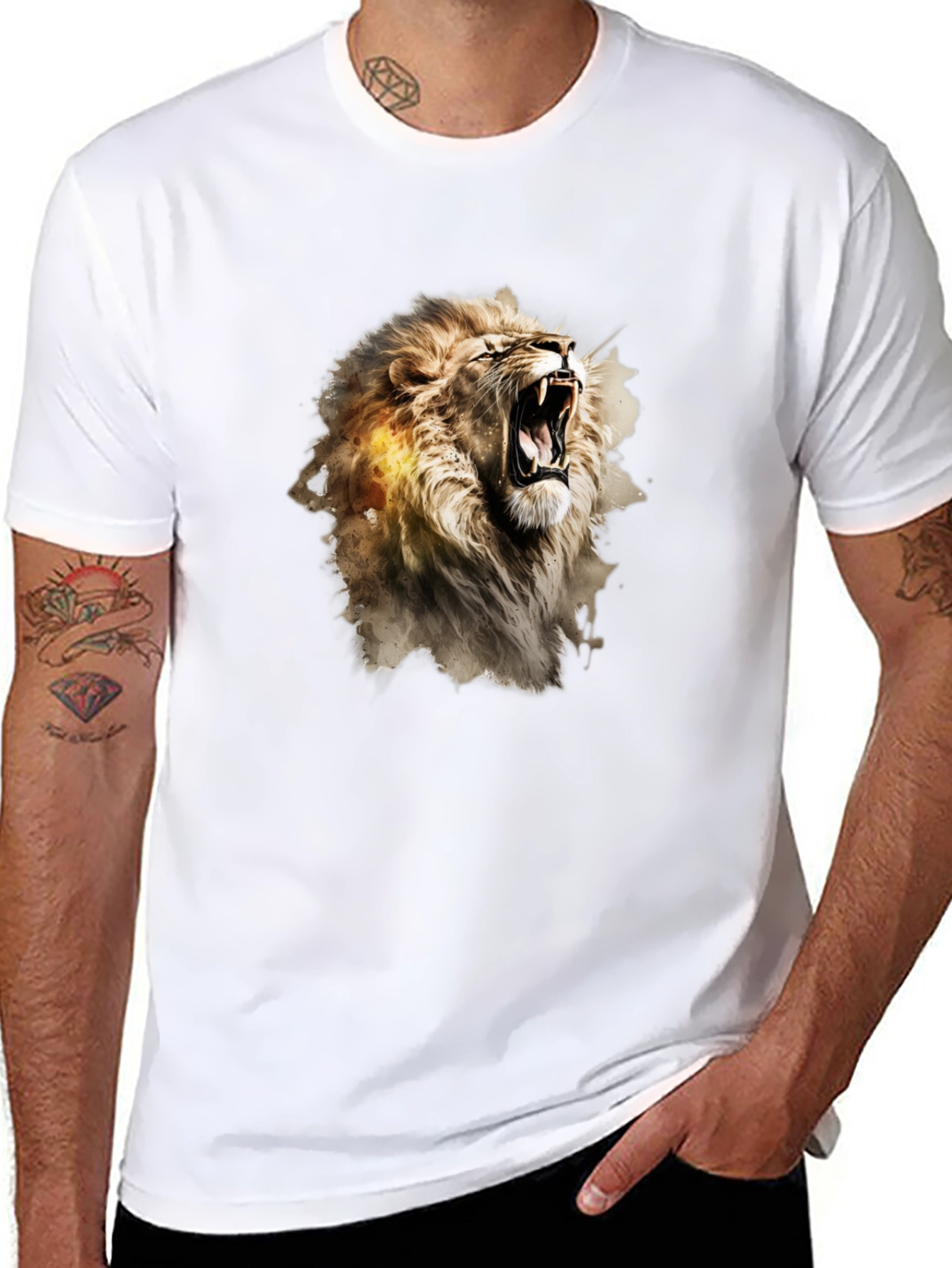 Roaring Lion Graphic Black T-Shirt