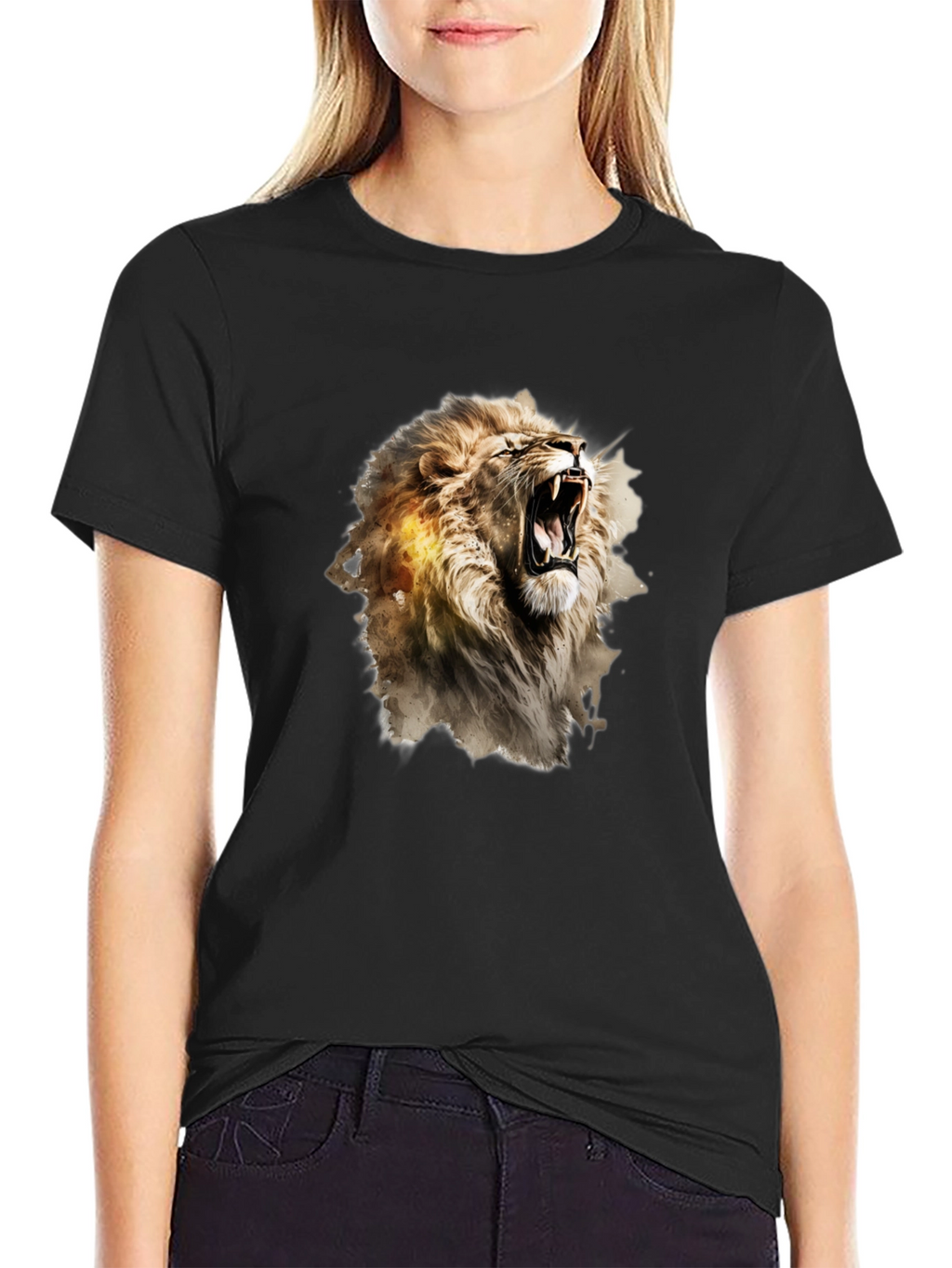 Roaring Lion Graphic Black T-Shirt