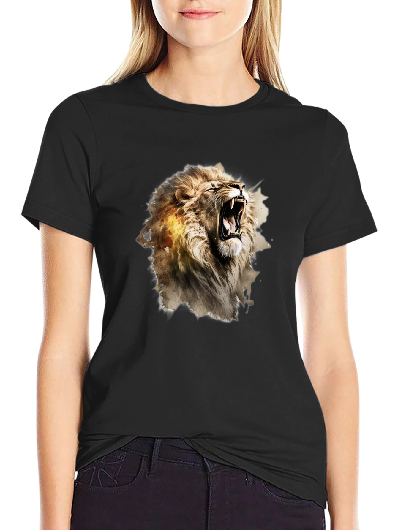 Roaring Lion Graphic Black T-Shirt