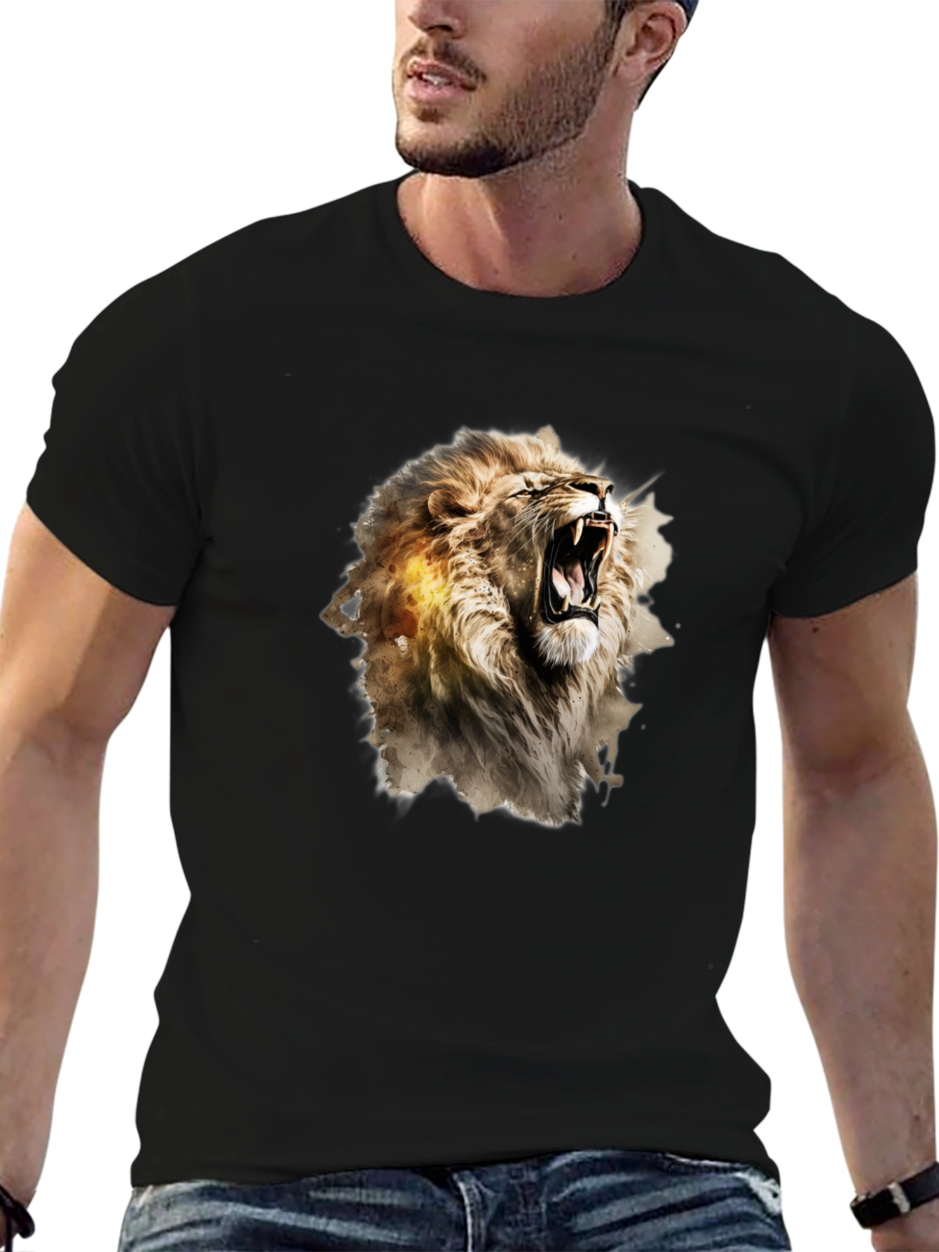 Roaring Lion Graphic Black T-Shirt